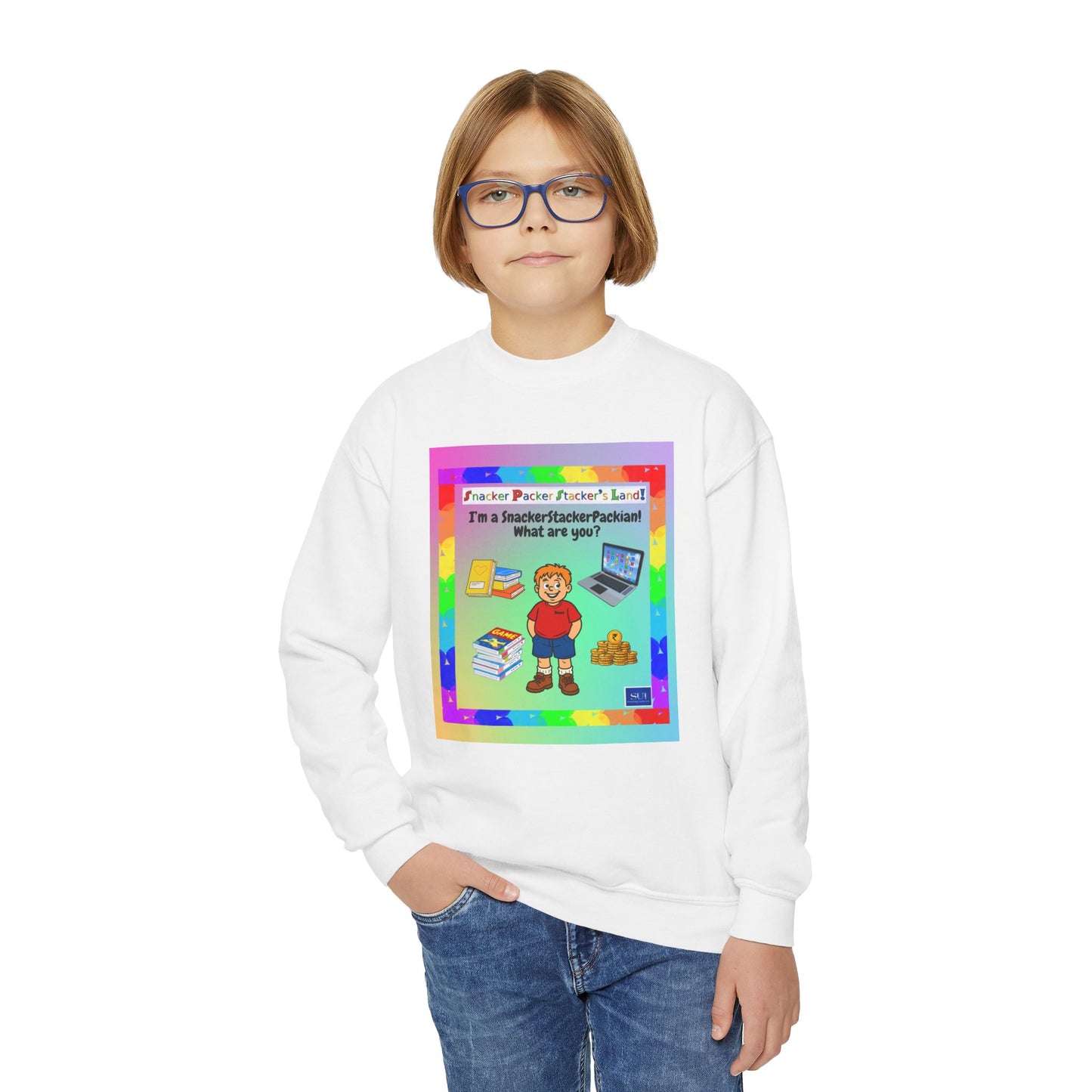 Youth Crewneck Sweatshirt - Inspirational Design for Kids