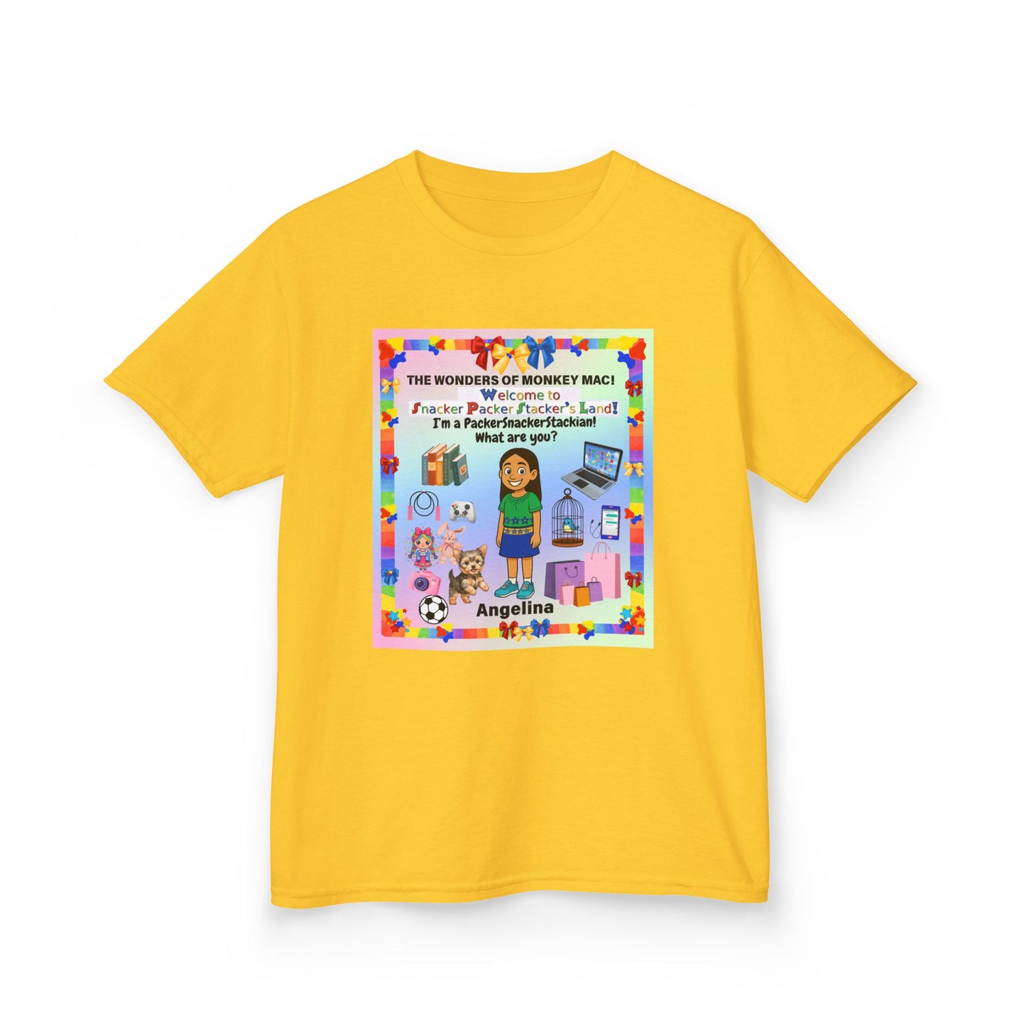 Youth Long Sleeve Tee — Personalized 'Angelina' Birthday/School Celebration Design