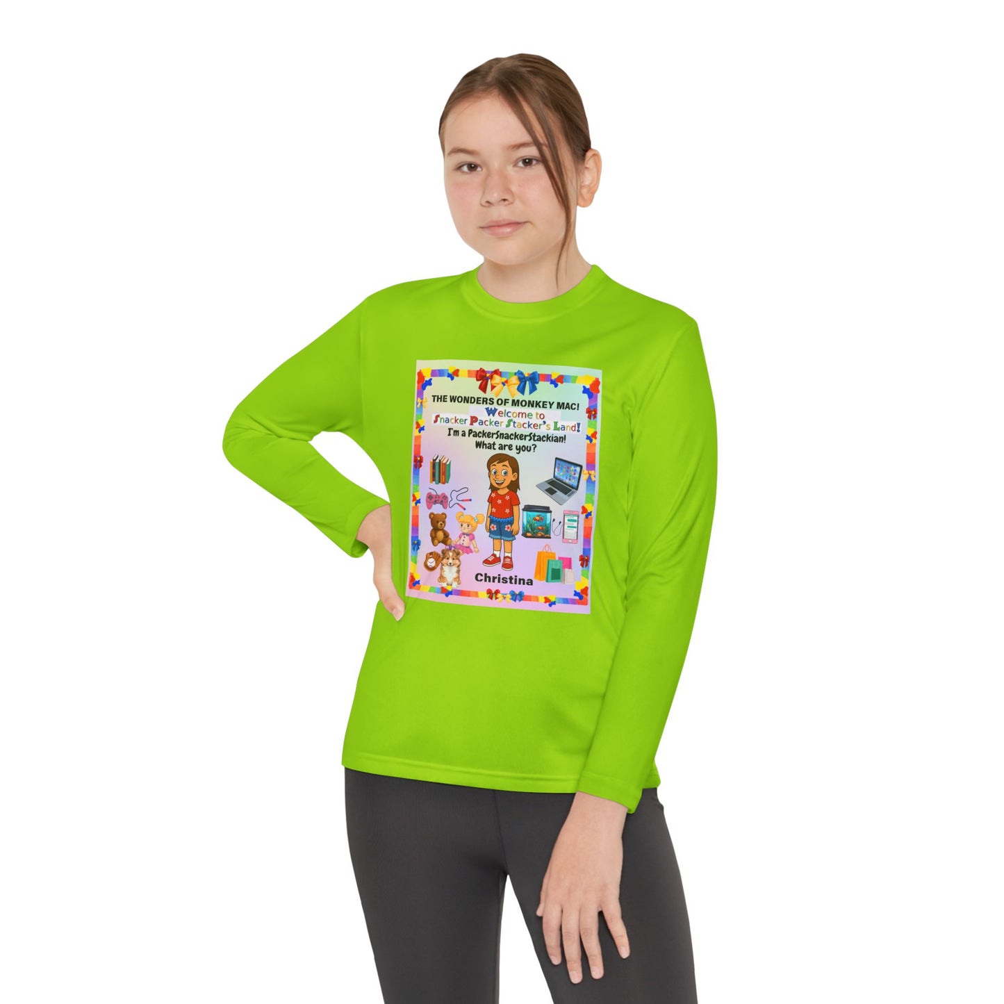 Youth Long Sleeve Tee — "I'm a Pantherchaser" Colorful Kids Reading & School Shirt