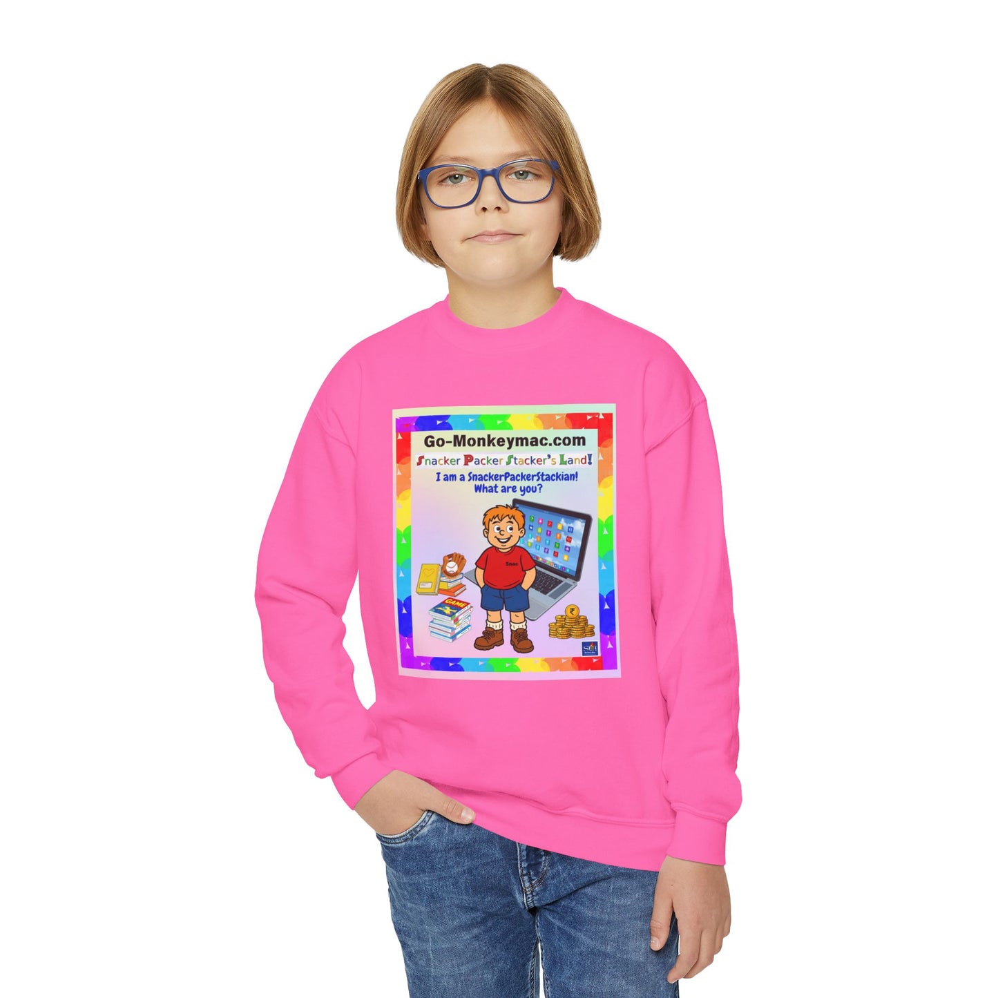 Youth Crewneck Sweatshirt - Inspirational Design for Kids