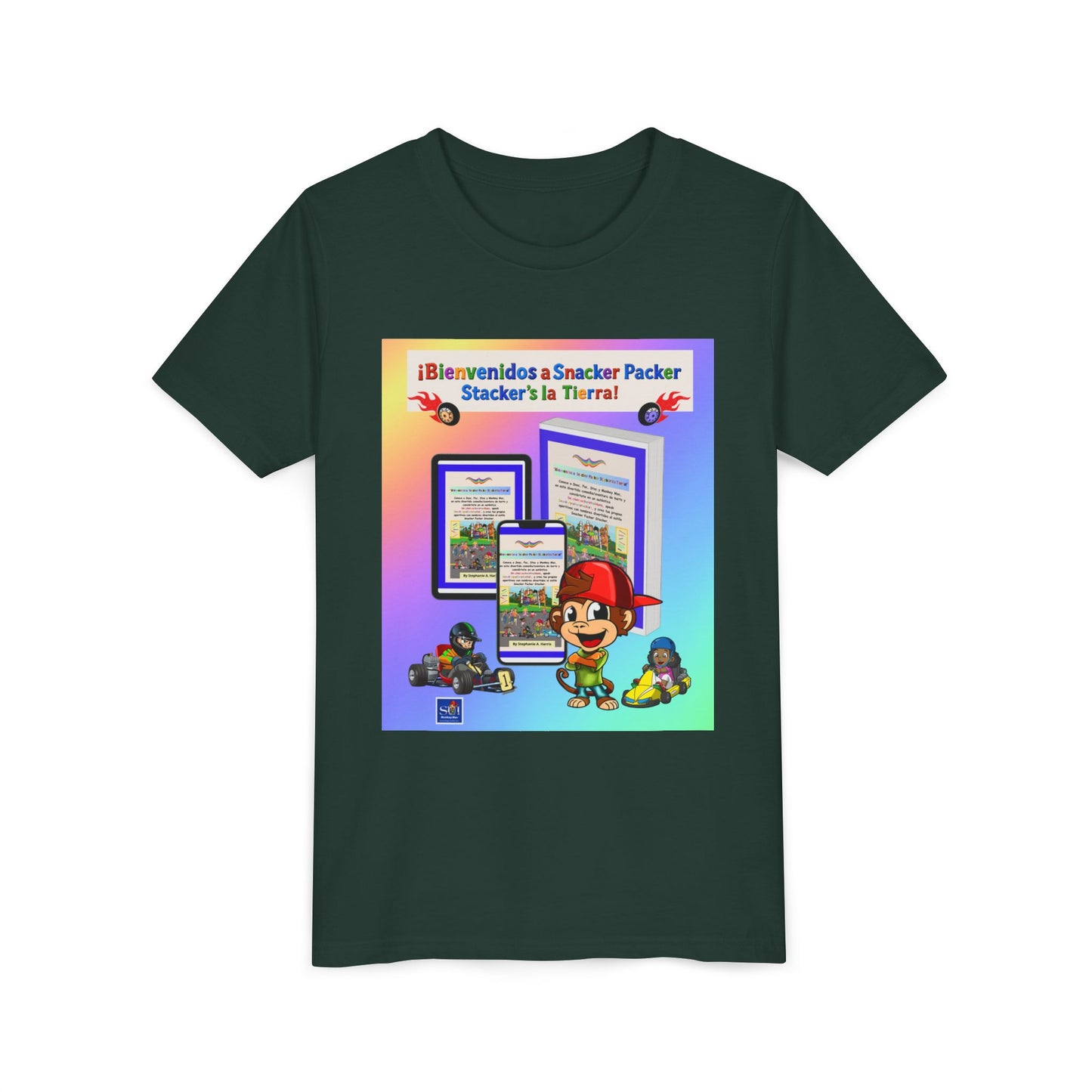 Youth Tee - (Spanish) Bienvenidos a Stacker Pack: Colorful Kid Gamer Graphic Shirt