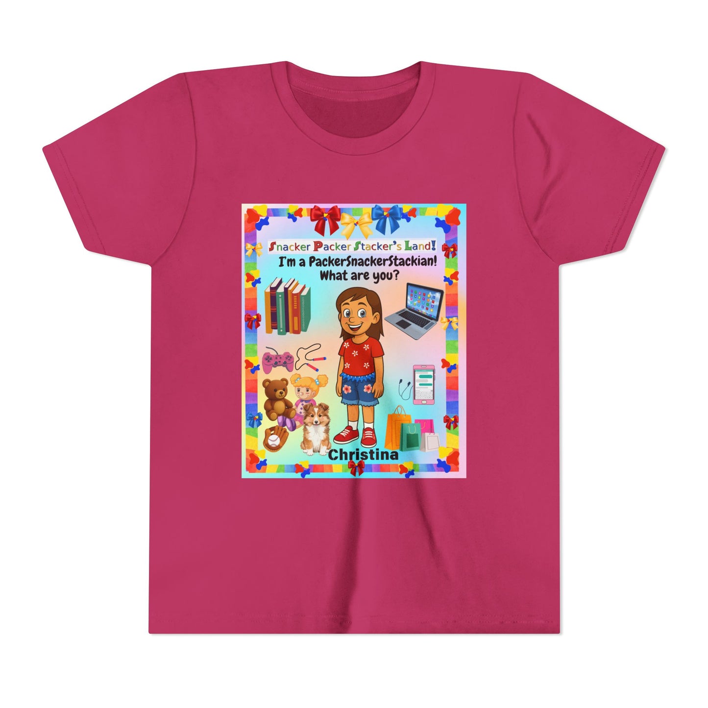 Youth Tee — Personalized "I'm a Packer/Sacker/Stackin' What are you?" Cartoon Kid Shirt