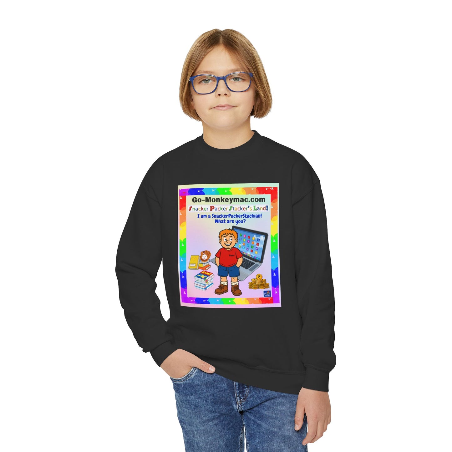 Youth Crewneck Sweatshirt - Inspirational Design for Kids