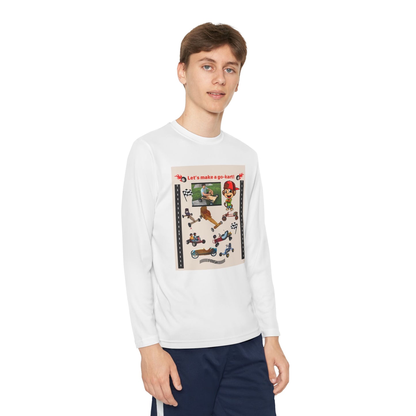 Youth Go-Kart Adventure Youth Long Sleeve Tee
