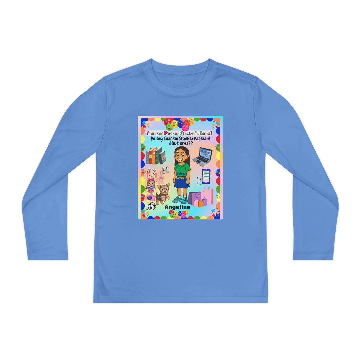 Youth Long Sleeve Tee — Personalized 'Angelina' Birthday/School Celebration Design