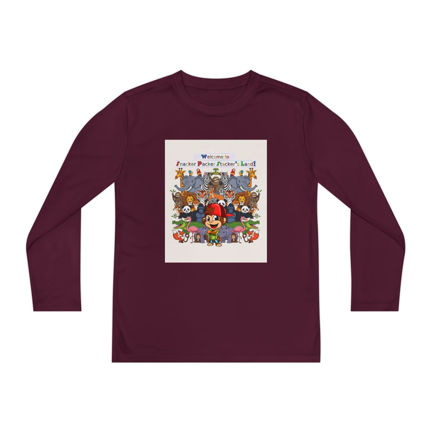 Youth Long Sleeve Competitor Tee with Fun Animal Design