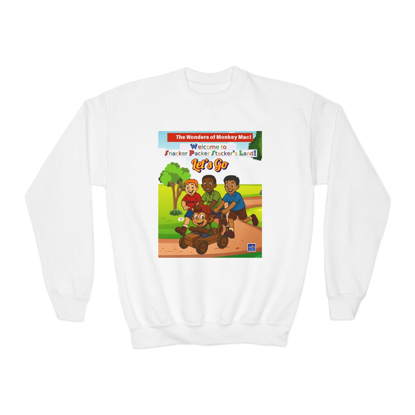 Kids' Cartoon Adventure Crewneck Sweatshirt