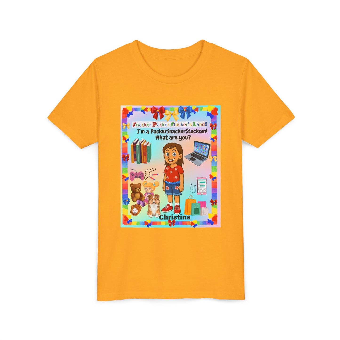 Youth Tee — Personalized "I'm a Packer/Sacker/Stackin' What are you?" Cartoon Kid Shirt
