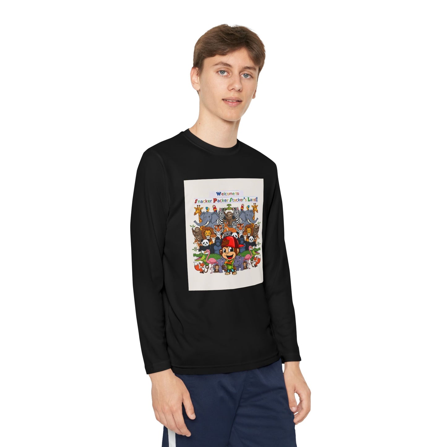 Youth Long Sleeve Competitor Tee with Fun Animal Design