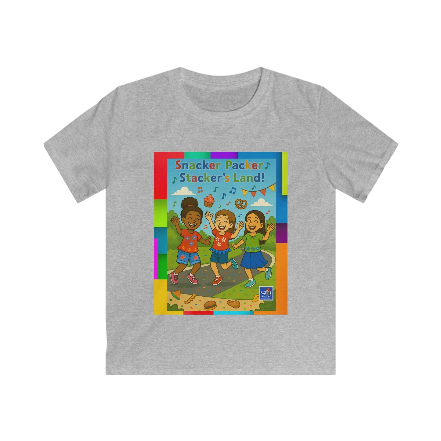 Smacker Packer Kids Softstyle Tee - Fun & Colorful Cartoon Design