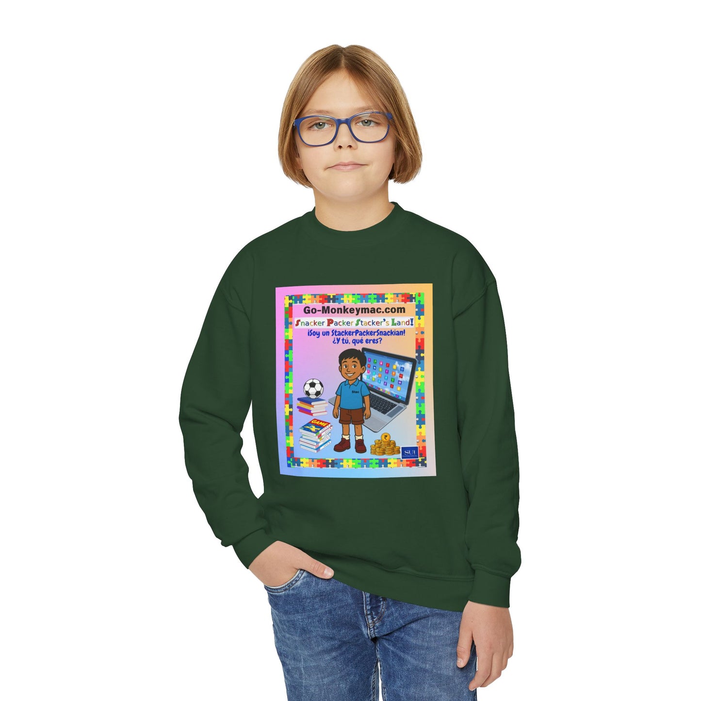 Youth Crewneck Sweatshirt - "I'm a Teacher's Favorite, What Are You?"
