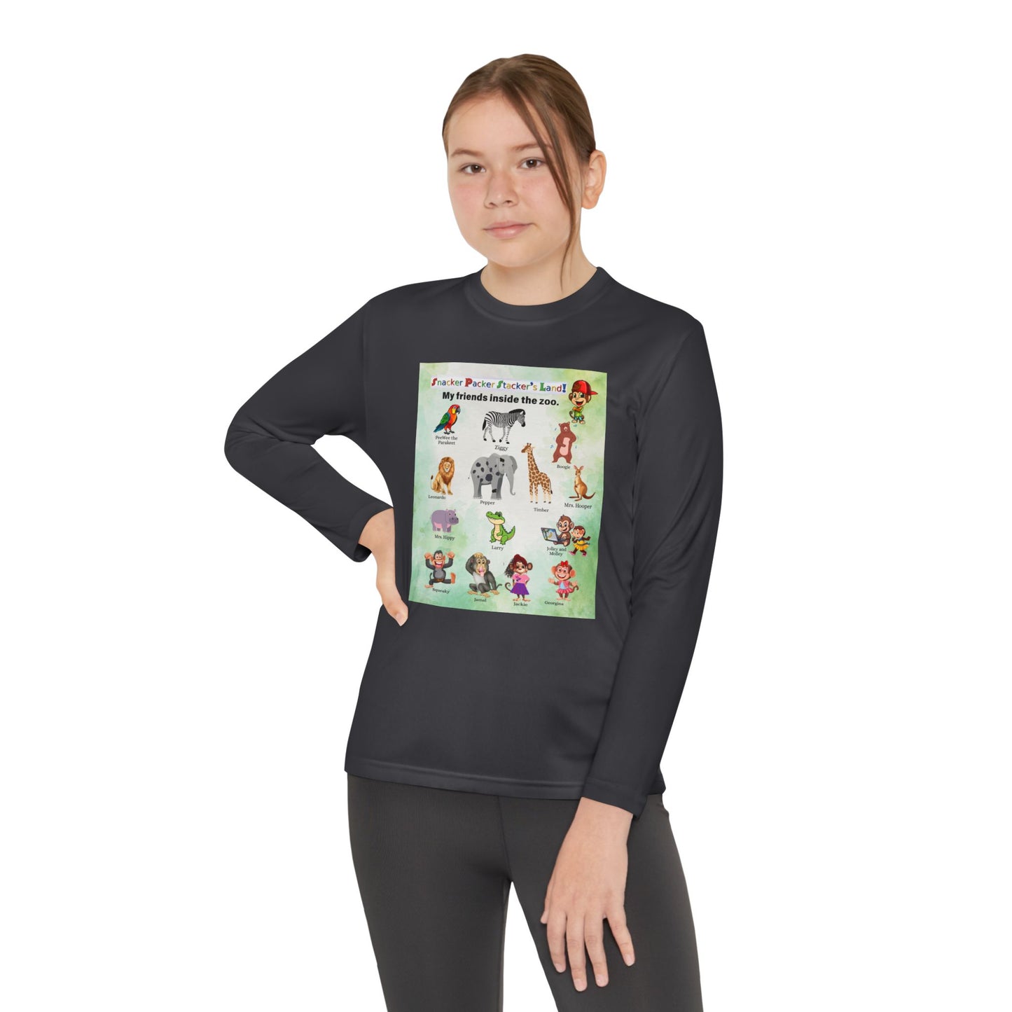 Youth Long Sleeve Competitor Tee - Animal Friends Adventure Design