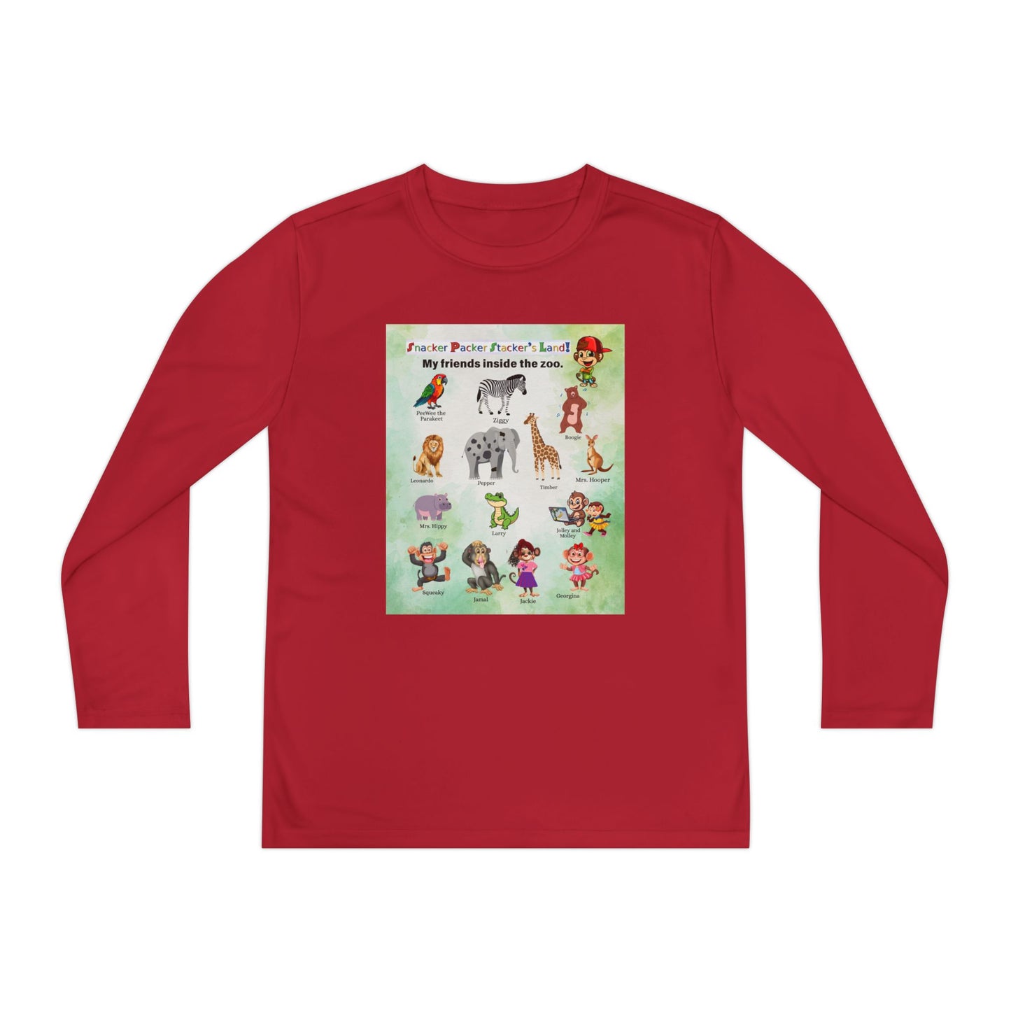 Youth Long Sleeve Competitor Tee - Animal Friends Adventure Design