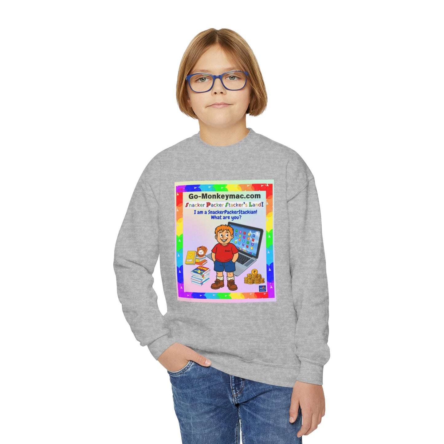 Youth Crewneck Sweatshirt - Inspirational Design for Kids