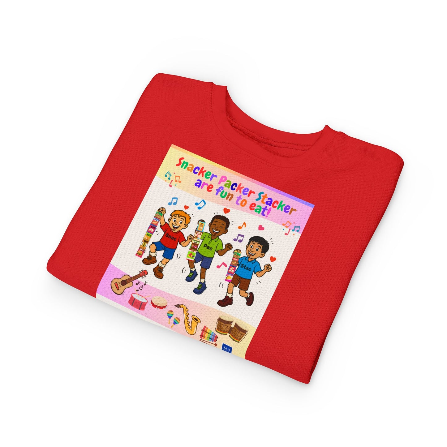 Toddler Fun Sweatshirt with Snack Packer Design