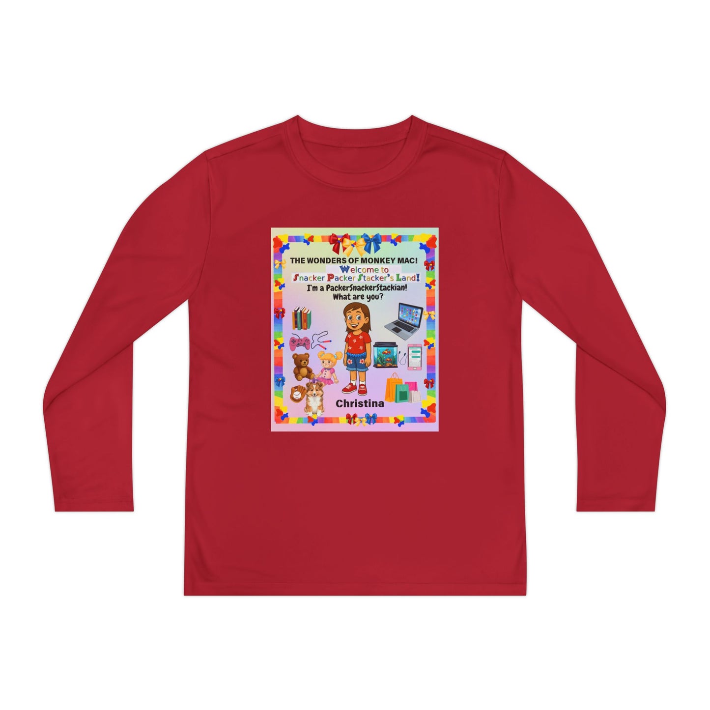 Youth Long Sleeve Tee — "I'm a Pantherchaser" Colorful Kids Reading & School Shirt