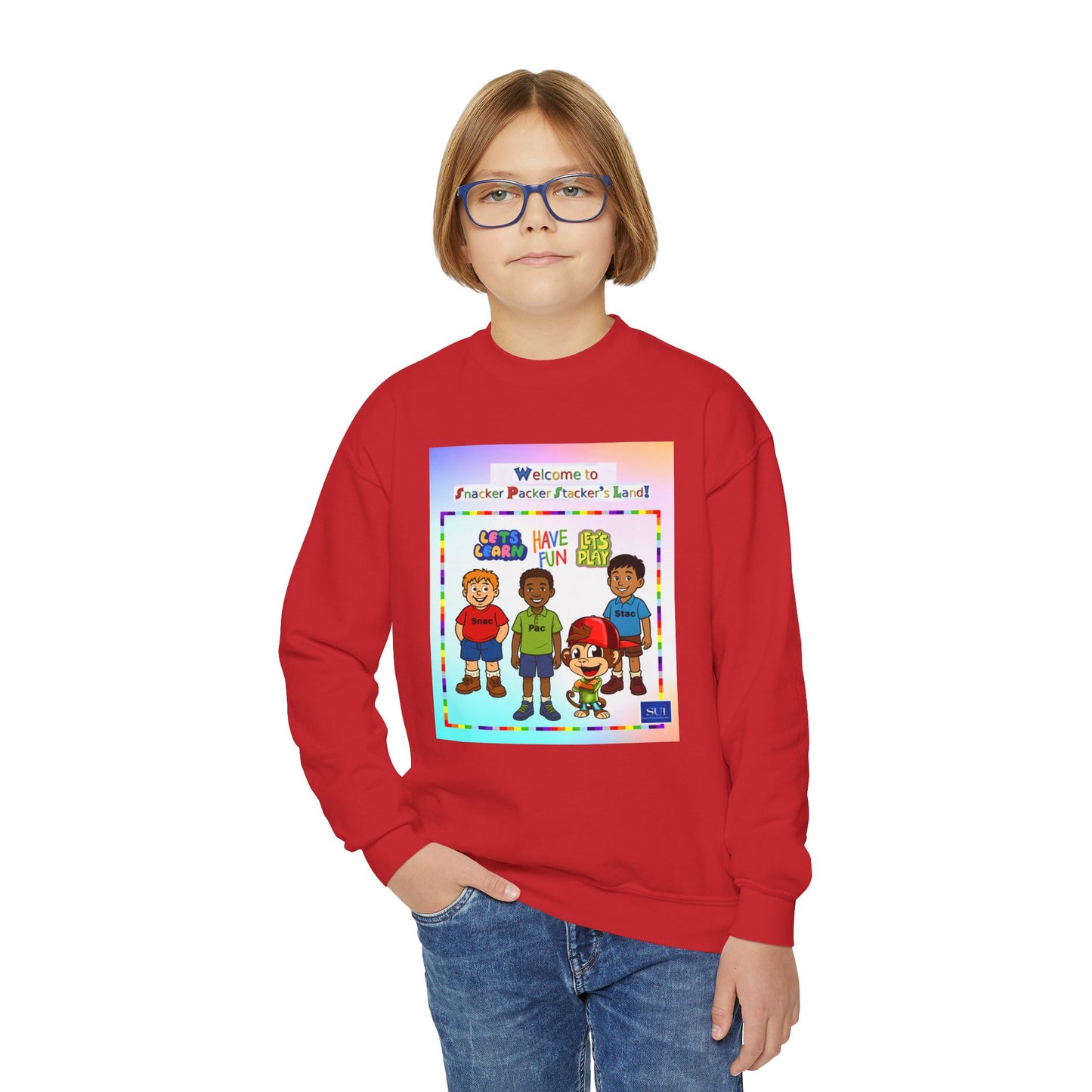 Youth Crewneck Sweatshirt - Welcome to Fun Land Design