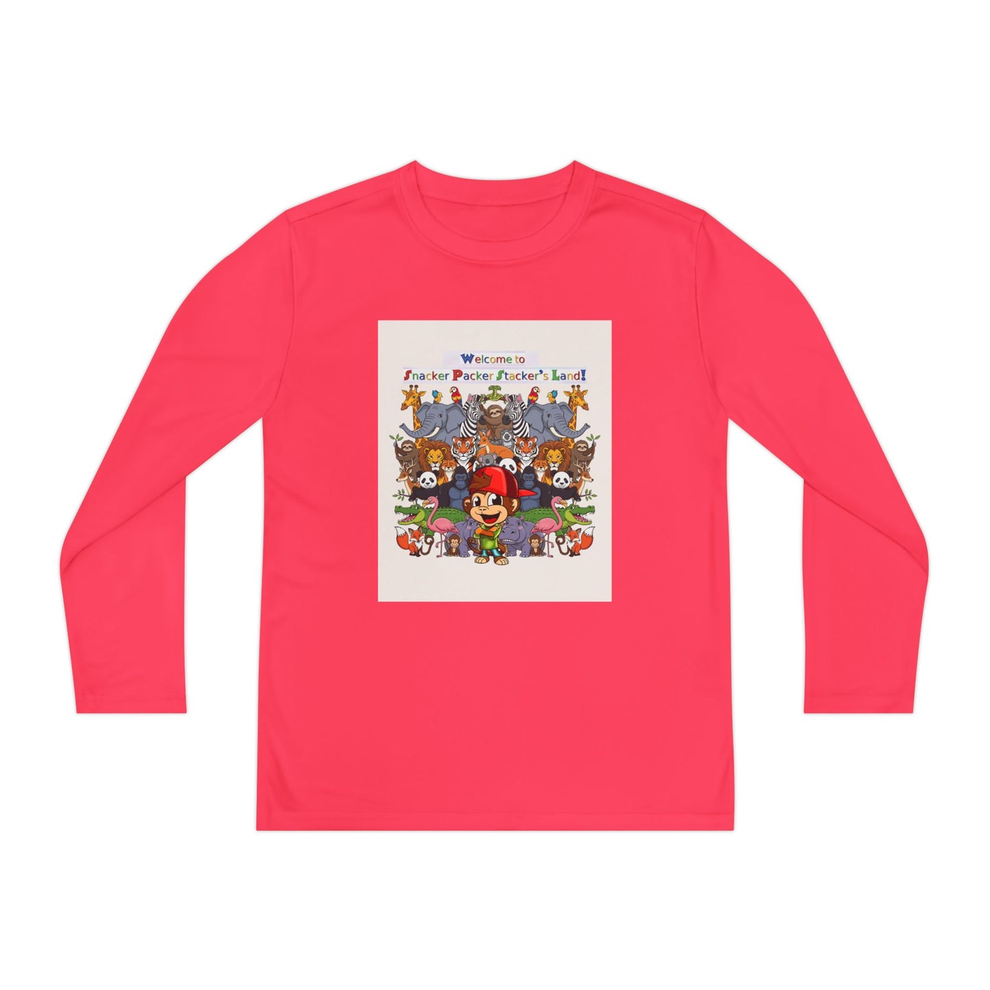 Youth Long Sleeve Competitor Tee with Fun Animal Design