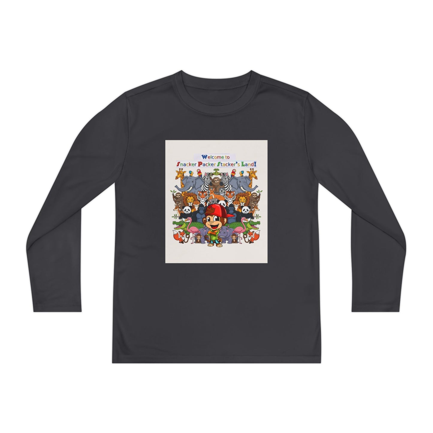 Youth Long Sleeve Competitor Tee with Fun Animal Design