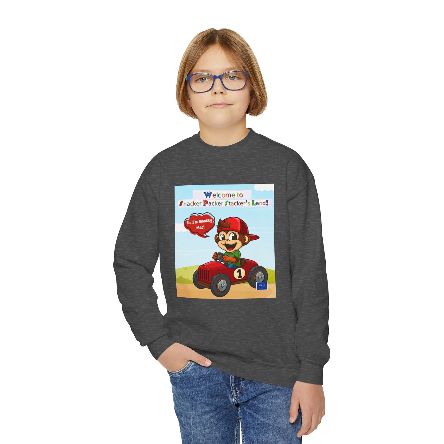 Youth Adventure Crewneck Sweatshirt - Welcome to Parker's Playful Planet