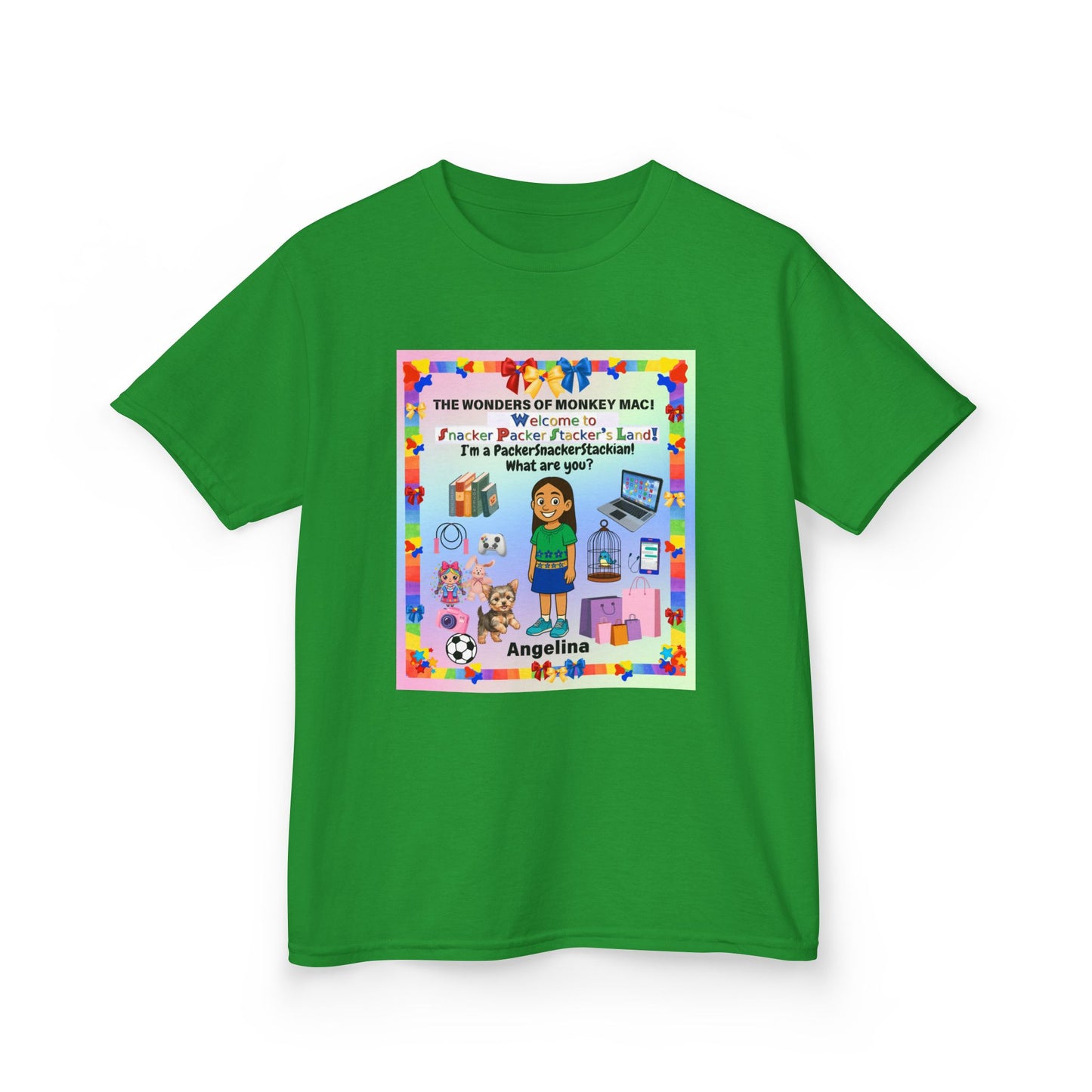 Youth Long Sleeve Tee — Personalized 'Angelina' Birthday/School Celebration Design
