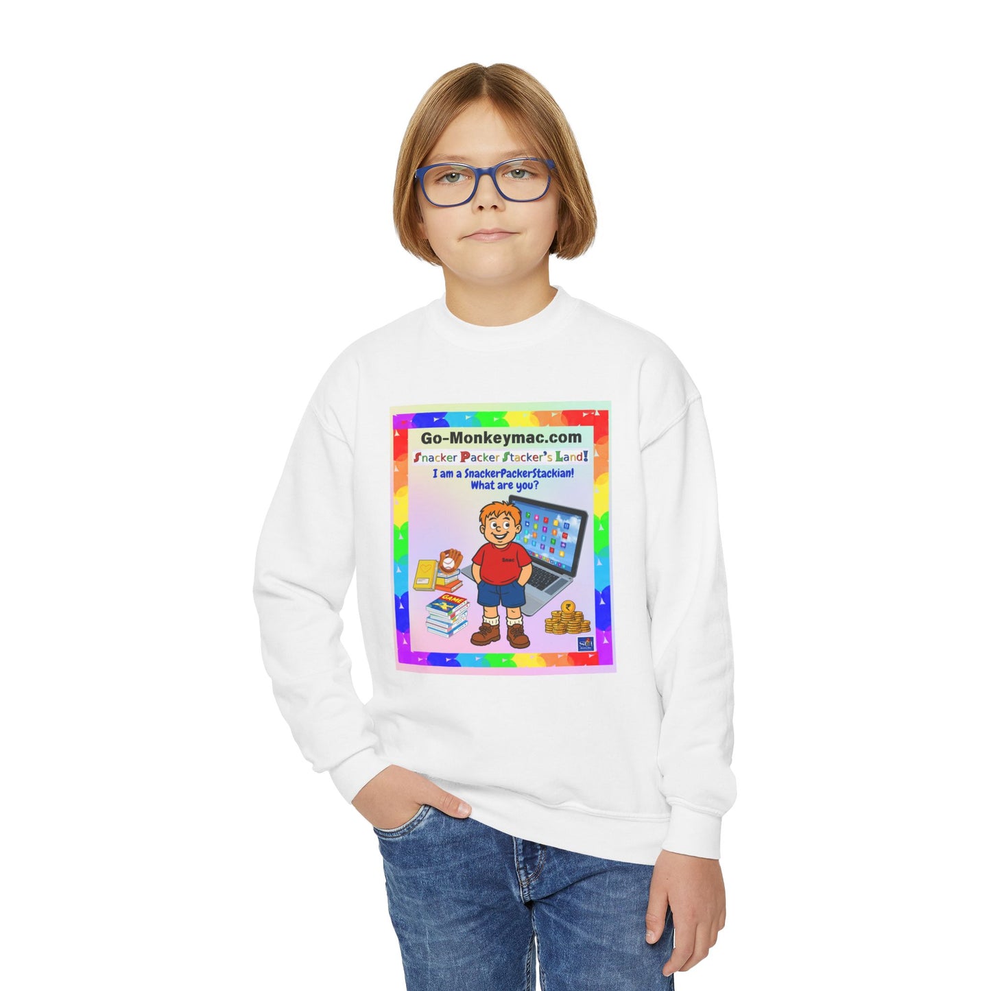 Youth Crewneck Sweatshirt - Inspirational Design for Kids