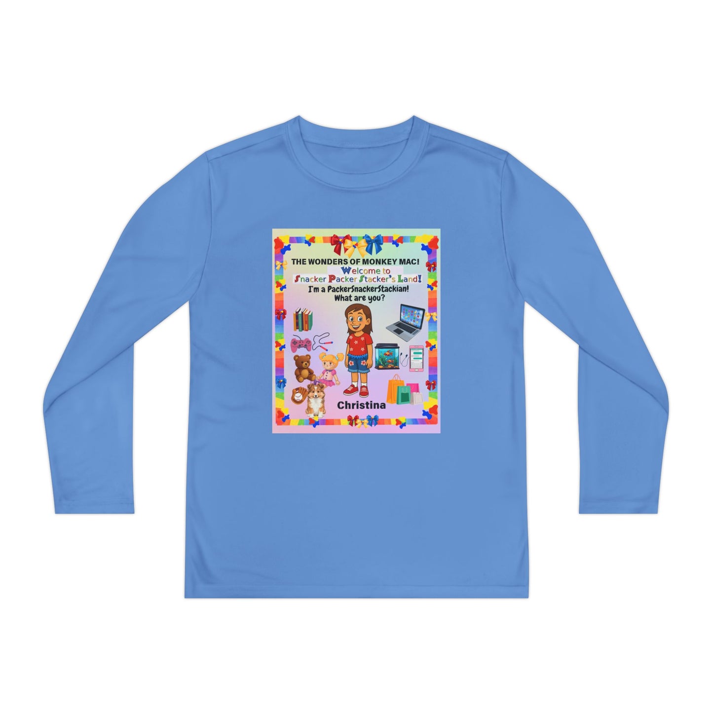 Youth Long Sleeve Tee — "I'm a Pantherchaser" Colorful Kids Reading & School Shirt