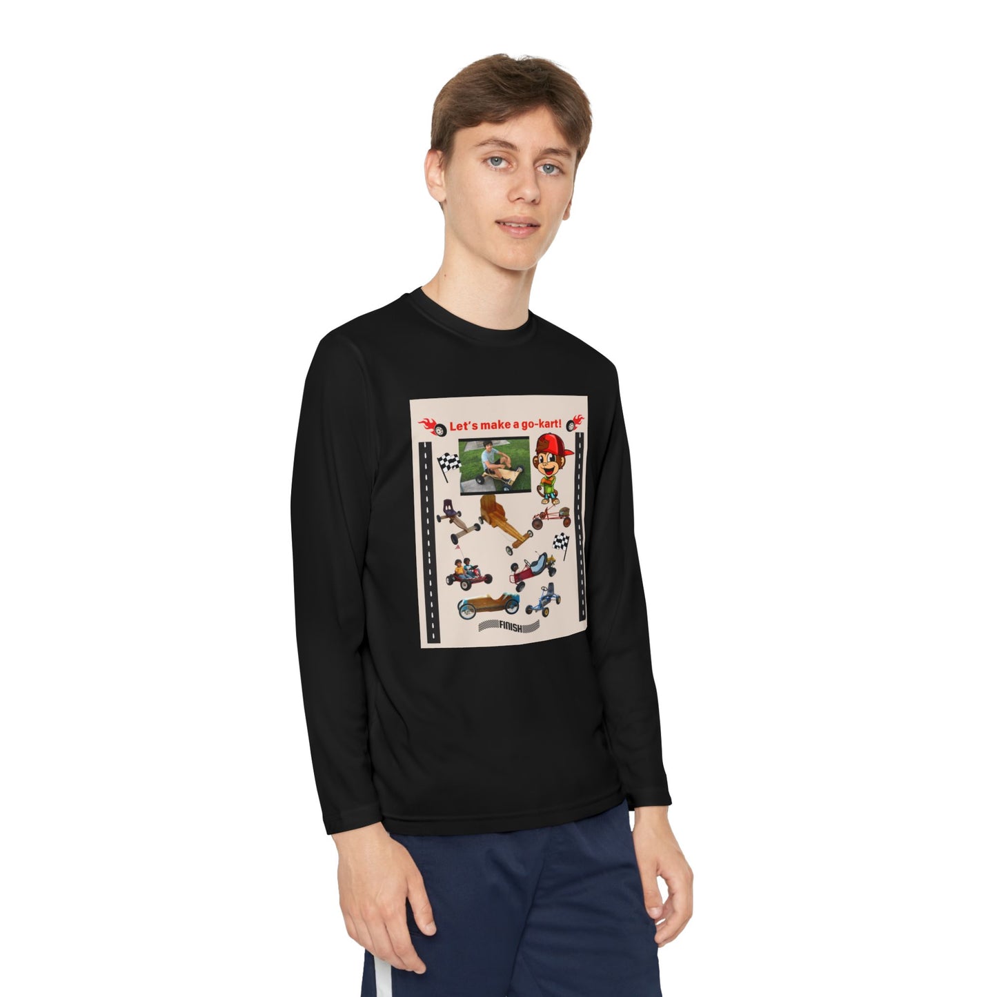 Youth Go-Kart Adventure Youth Long Sleeve Tee