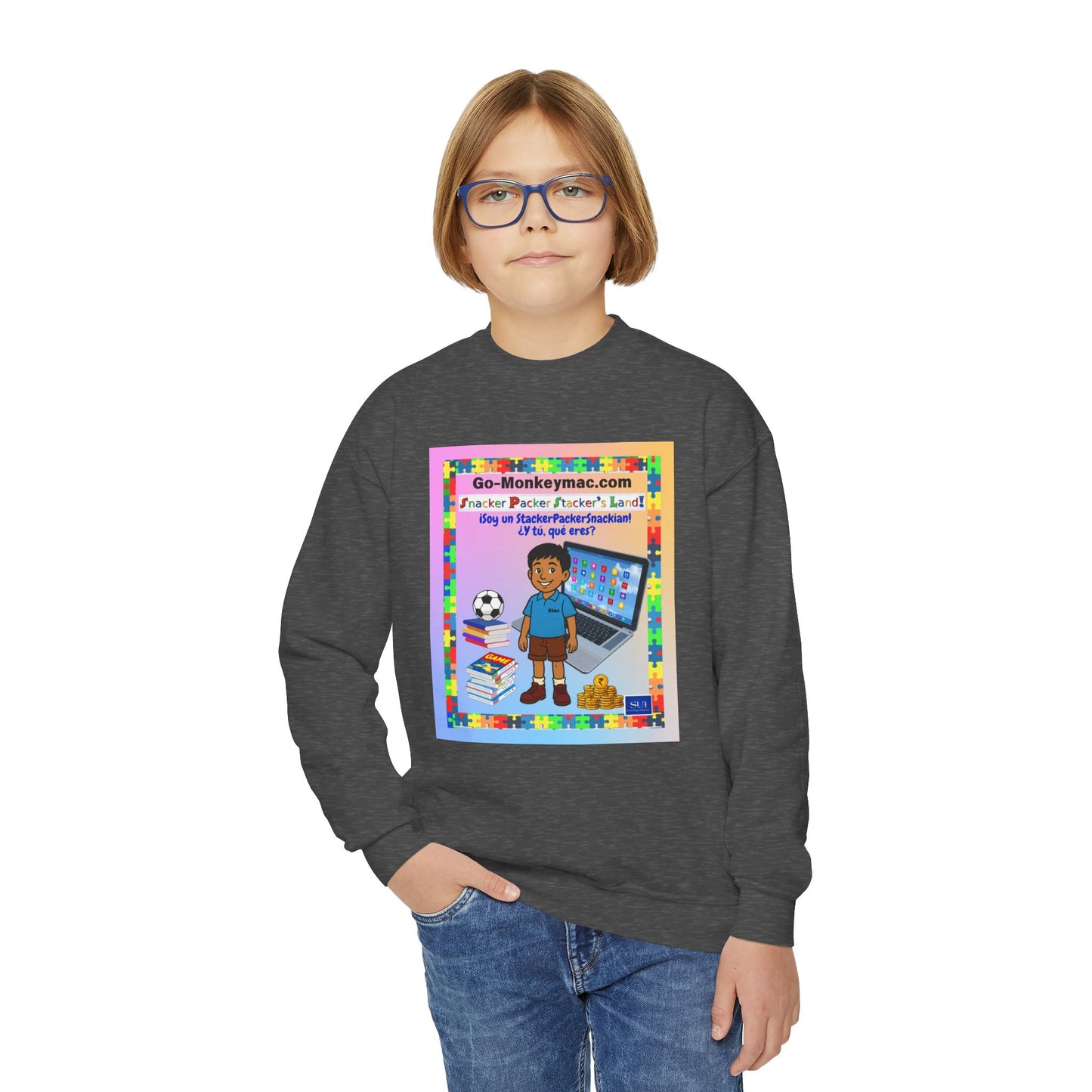 Youth Crewneck Sweatshirt - "I'm a Teacher's Favorite, What Are You?"