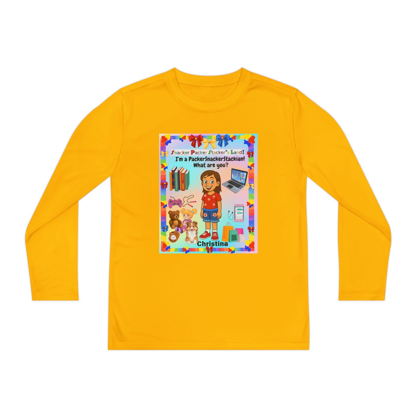 Youth Long Sleeve Tee — I’m a" PackerSnackerStackian!"  What are you?