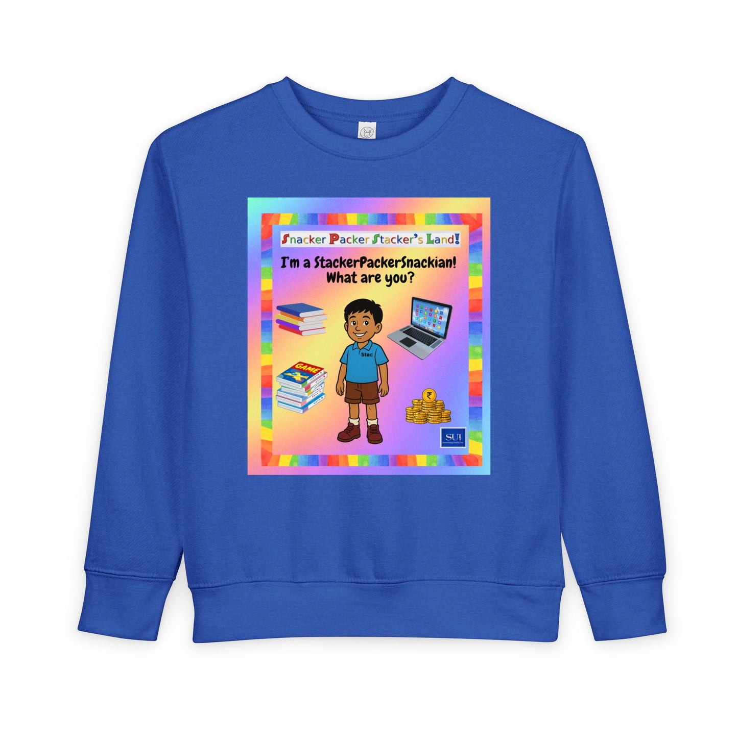 Toddler Sweatshirt - I'm a StackerPackerSnacker! Playful Kids Apparel