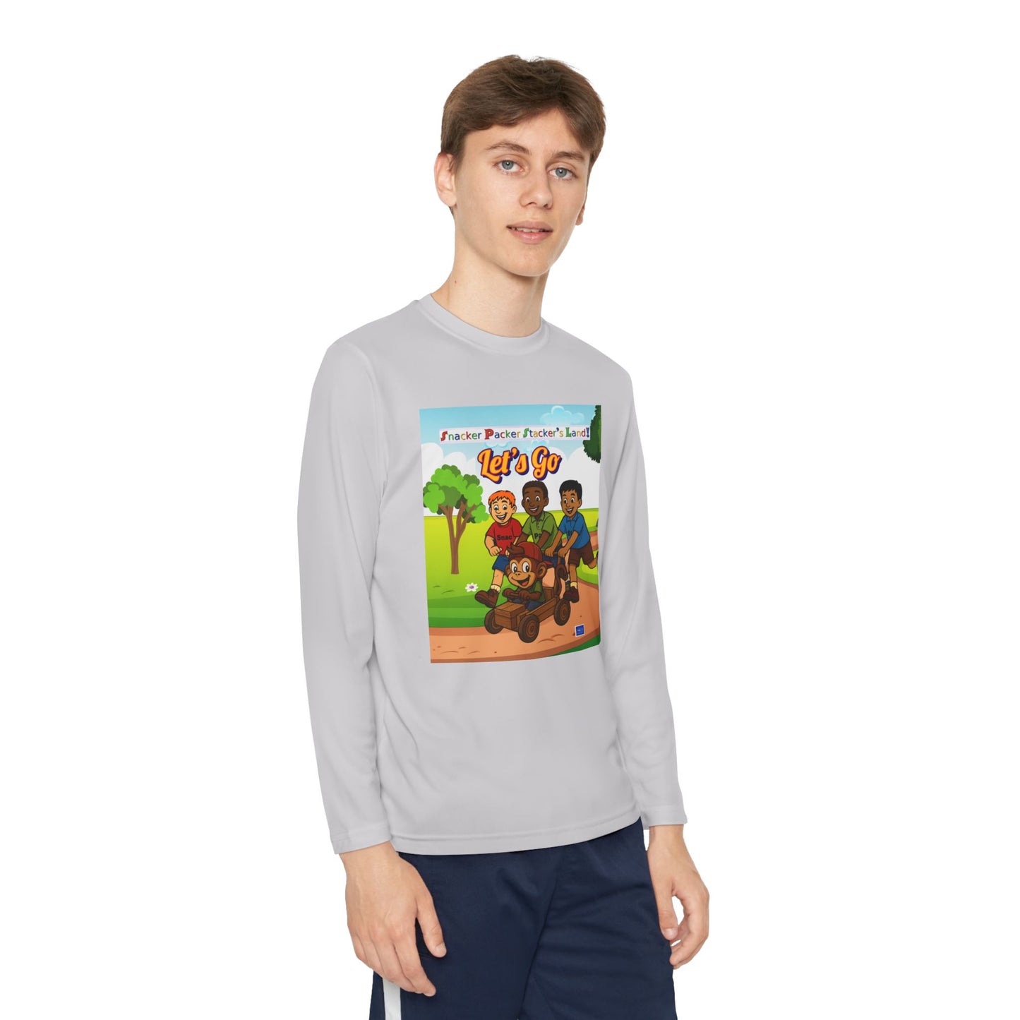 Youth Long Sleeve Graphic Tee - Let's Go Adventure Shirt
