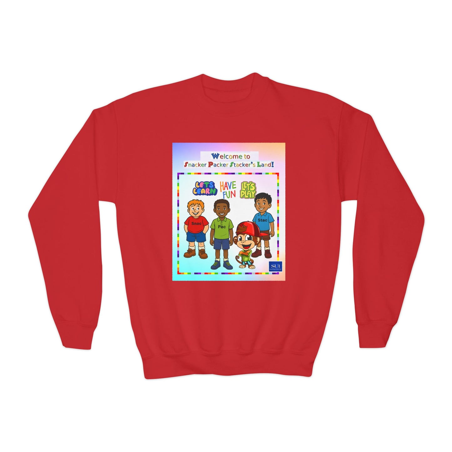 Youth Crewneck Sweatshirt - Welcome to Fun Land Design
