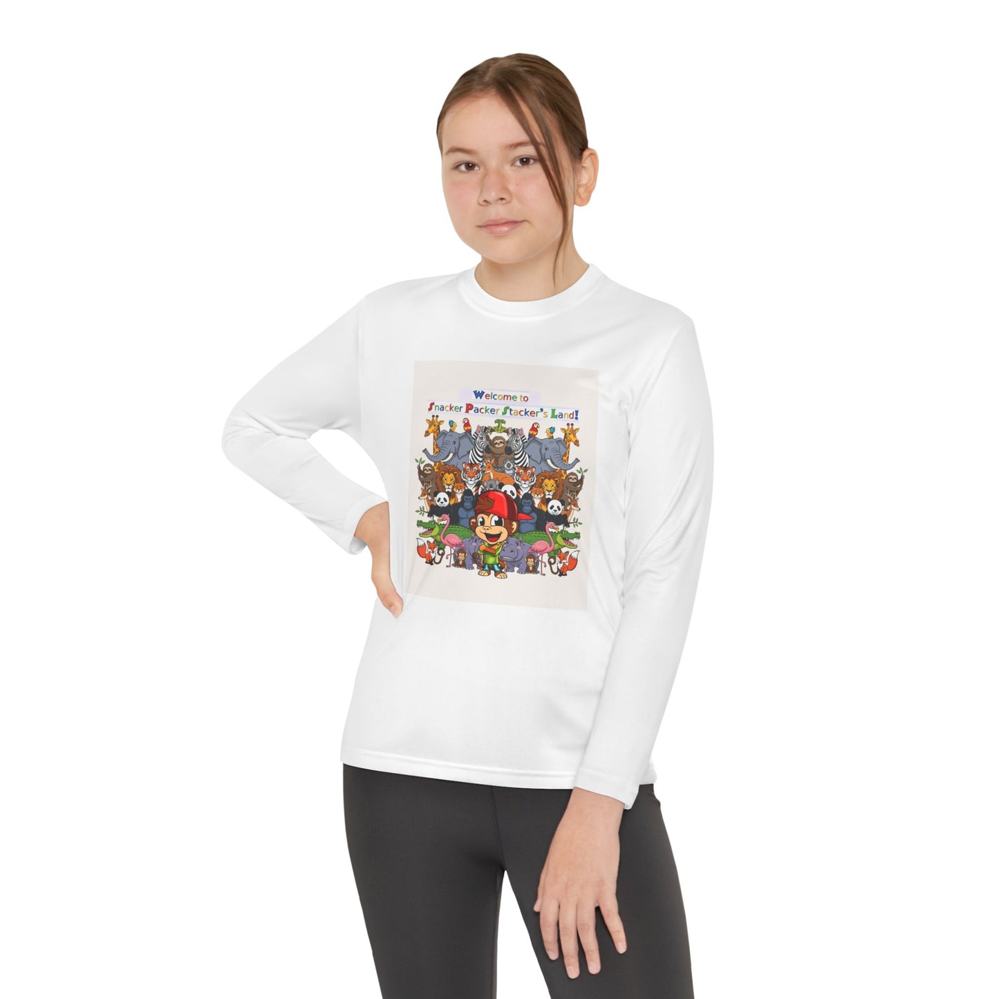 Youth Long Sleeve Competitor Tee with Fun Animal Design