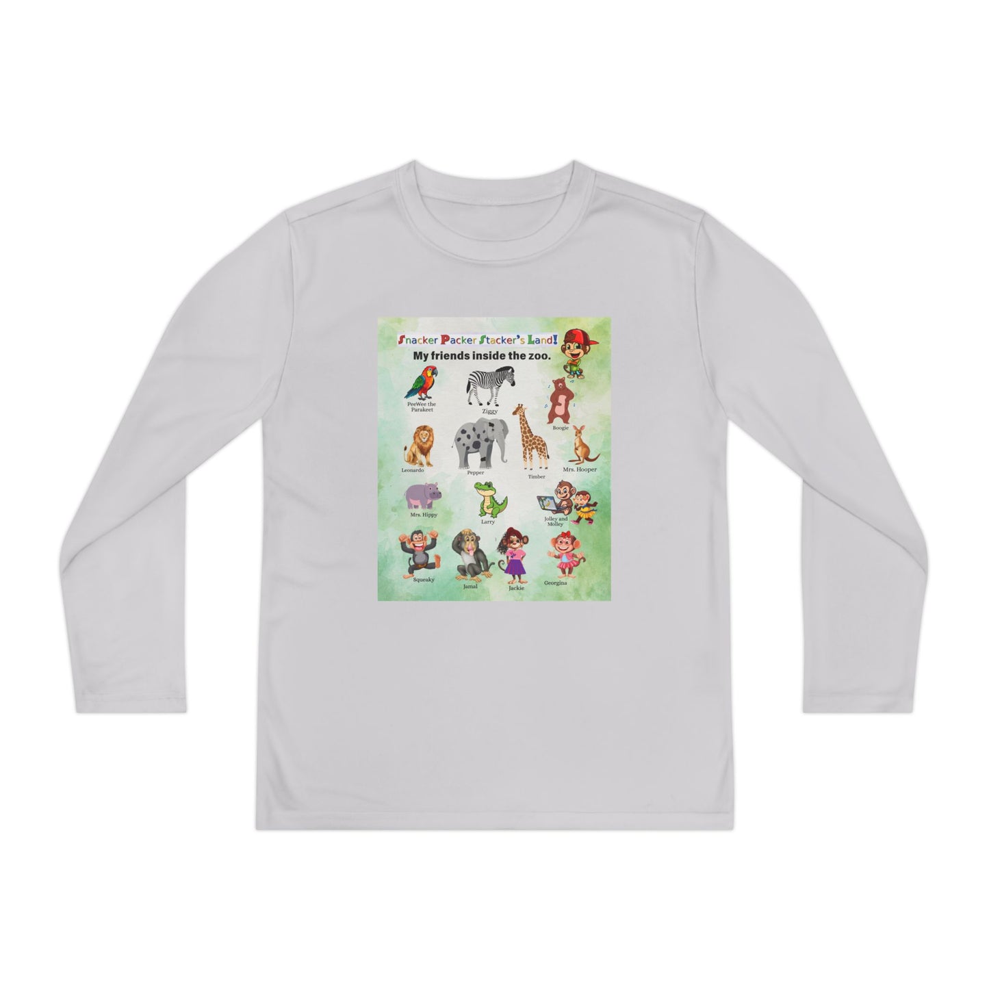 Youth Long Sleeve Competitor Tee - Animal Friends Adventure Design