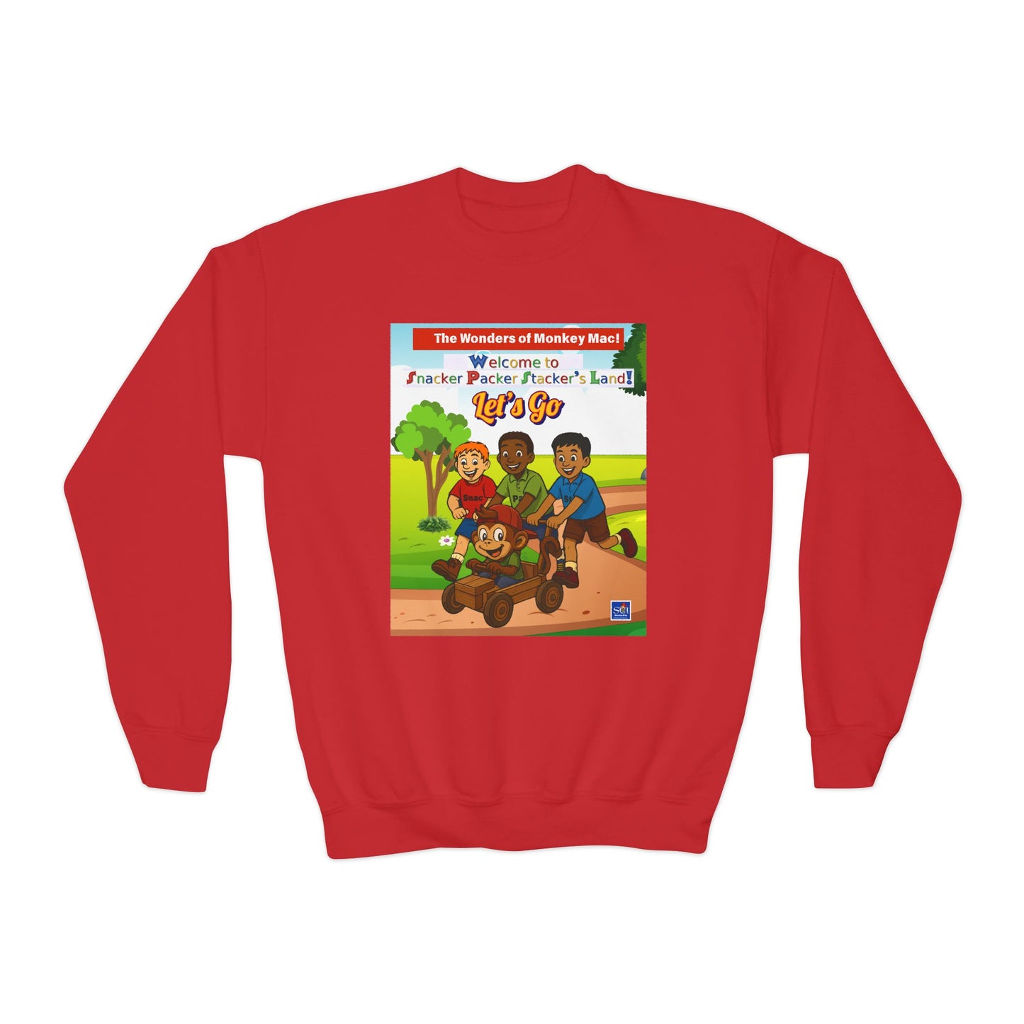 Kids' Cartoon Adventure Crewneck Sweatshirt