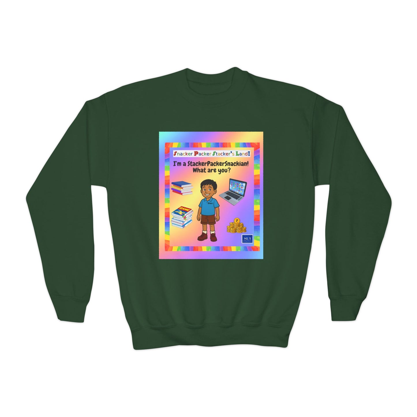 Youth Crewneck Sweatshirt - "I'm a Teacher's Favorite, What Are You?"
