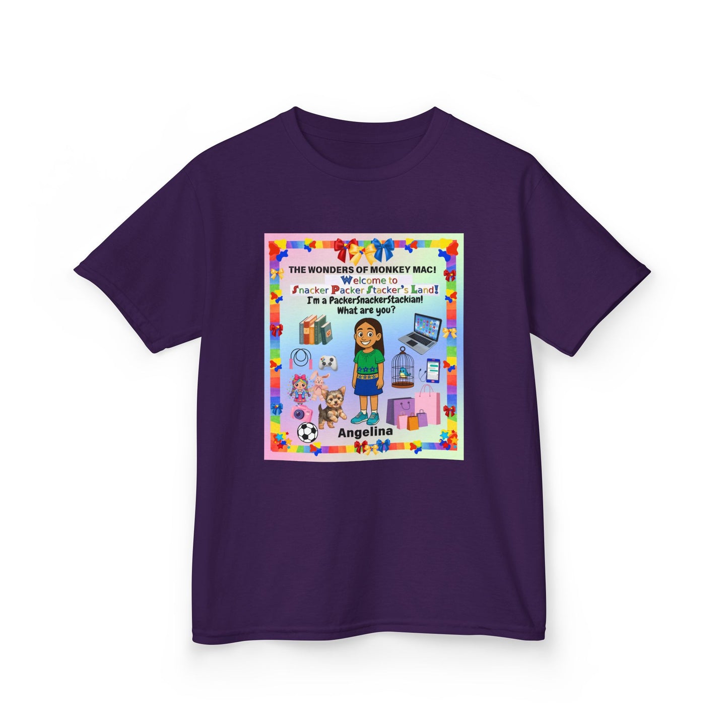 Youth Long Sleeve Tee — Personalized 'Angelina' Birthday/School Celebration Design