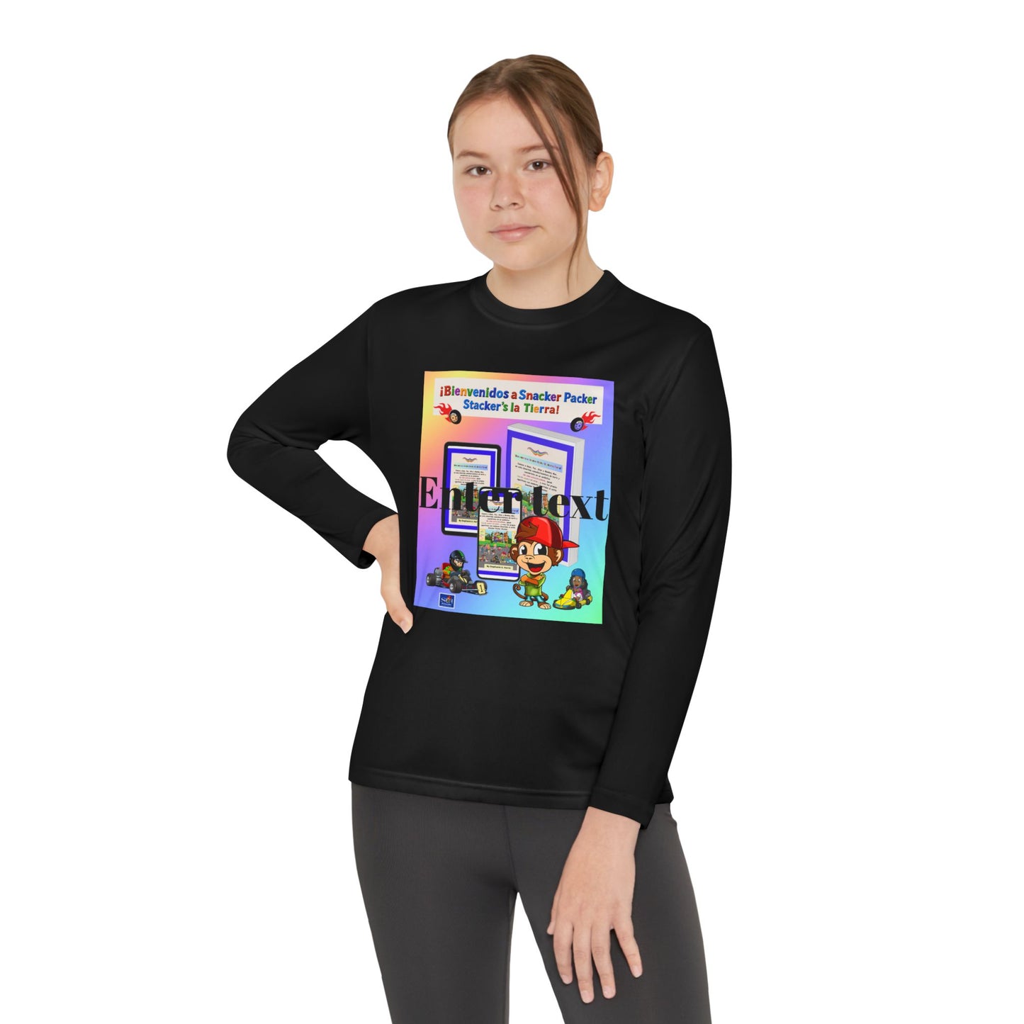 Youth Long Sleeve Tee — 'Bienvenido a Snacker Packer Stacker's' ¡Un mundo de diversión y aventura!