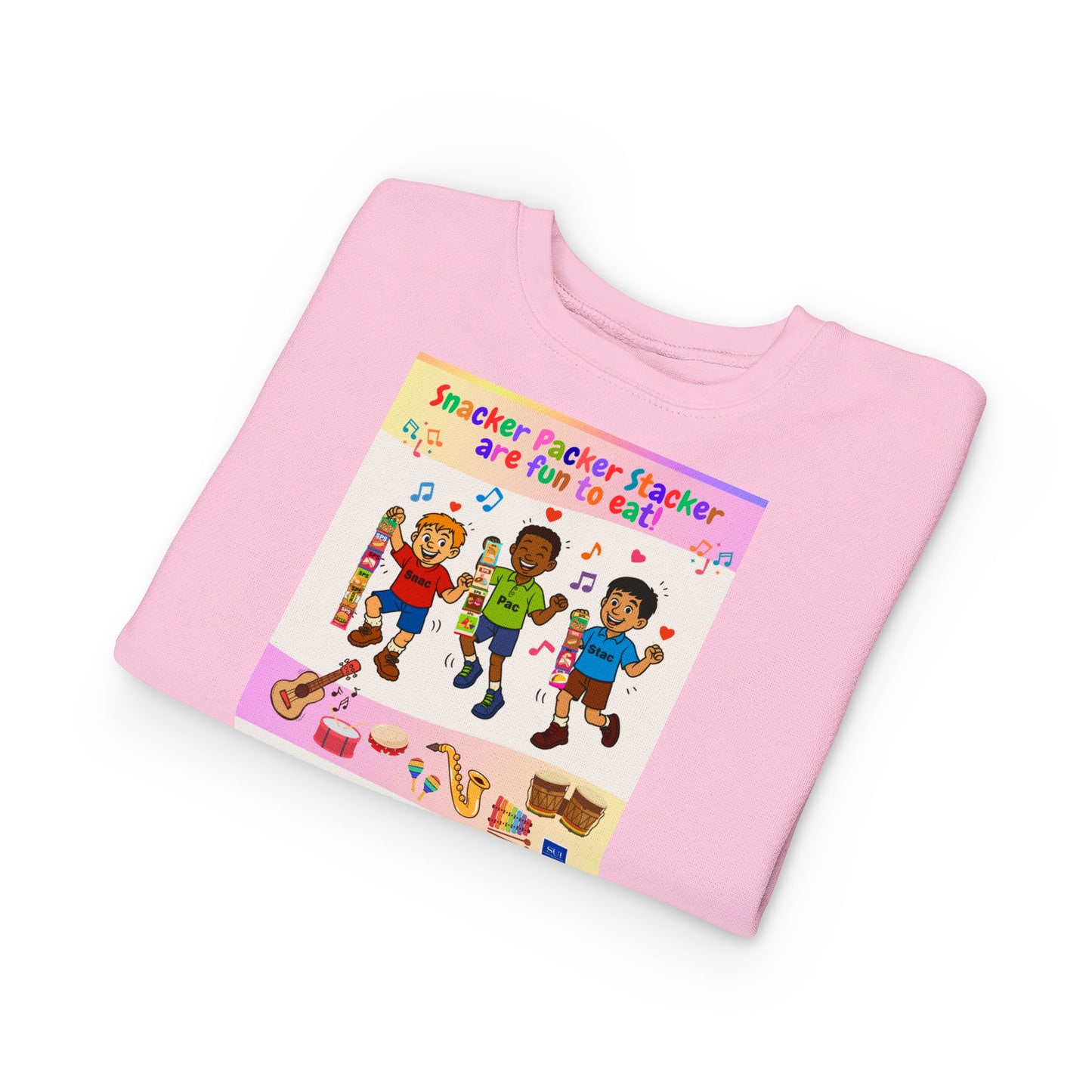Toddler Fun Sweatshirt with Snack Packer Design