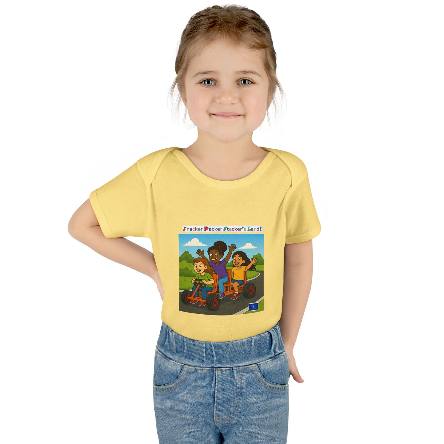 Playful Infant Bodysuit with Fun Cartoon Design