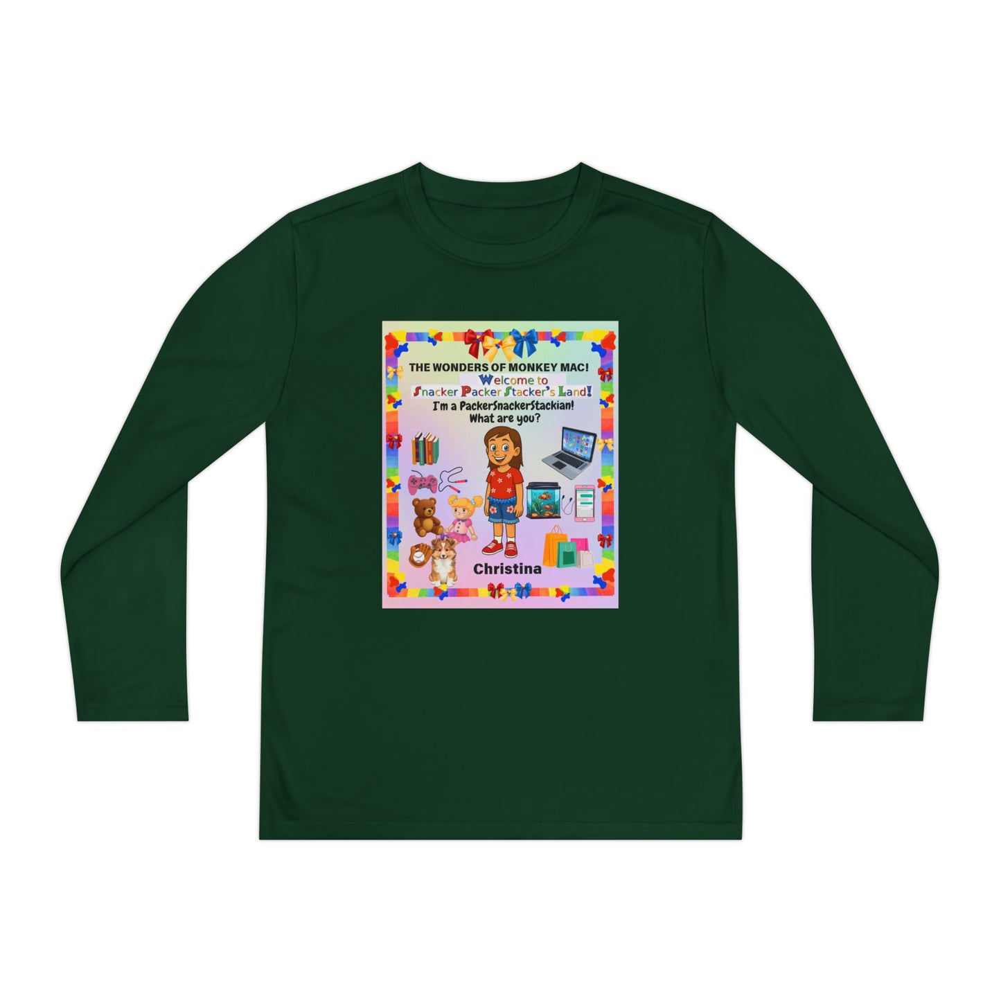 Youth Long Sleeve Tee — "I'm a Pantherchaser" Colorful Kids Reading & School Shirt