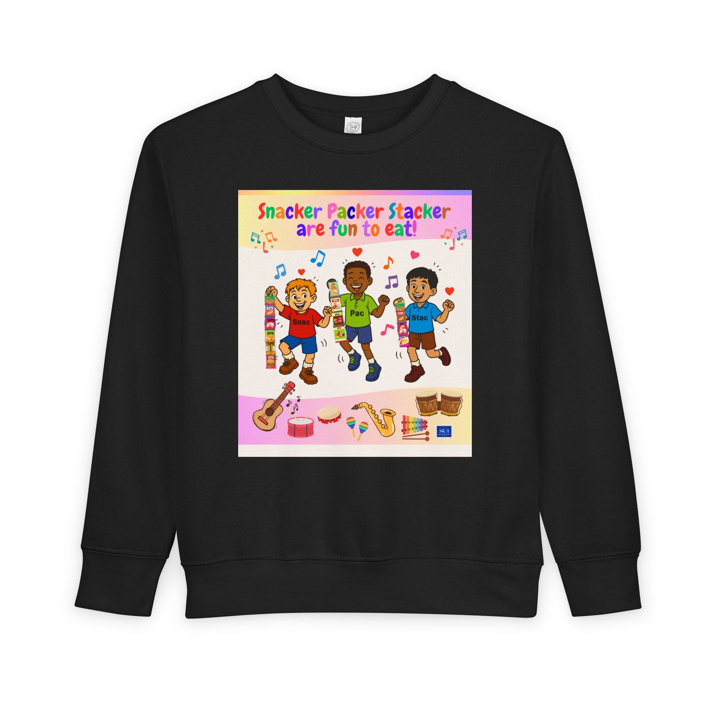Toddler Fun Sweatshirt with Snack Packer Design