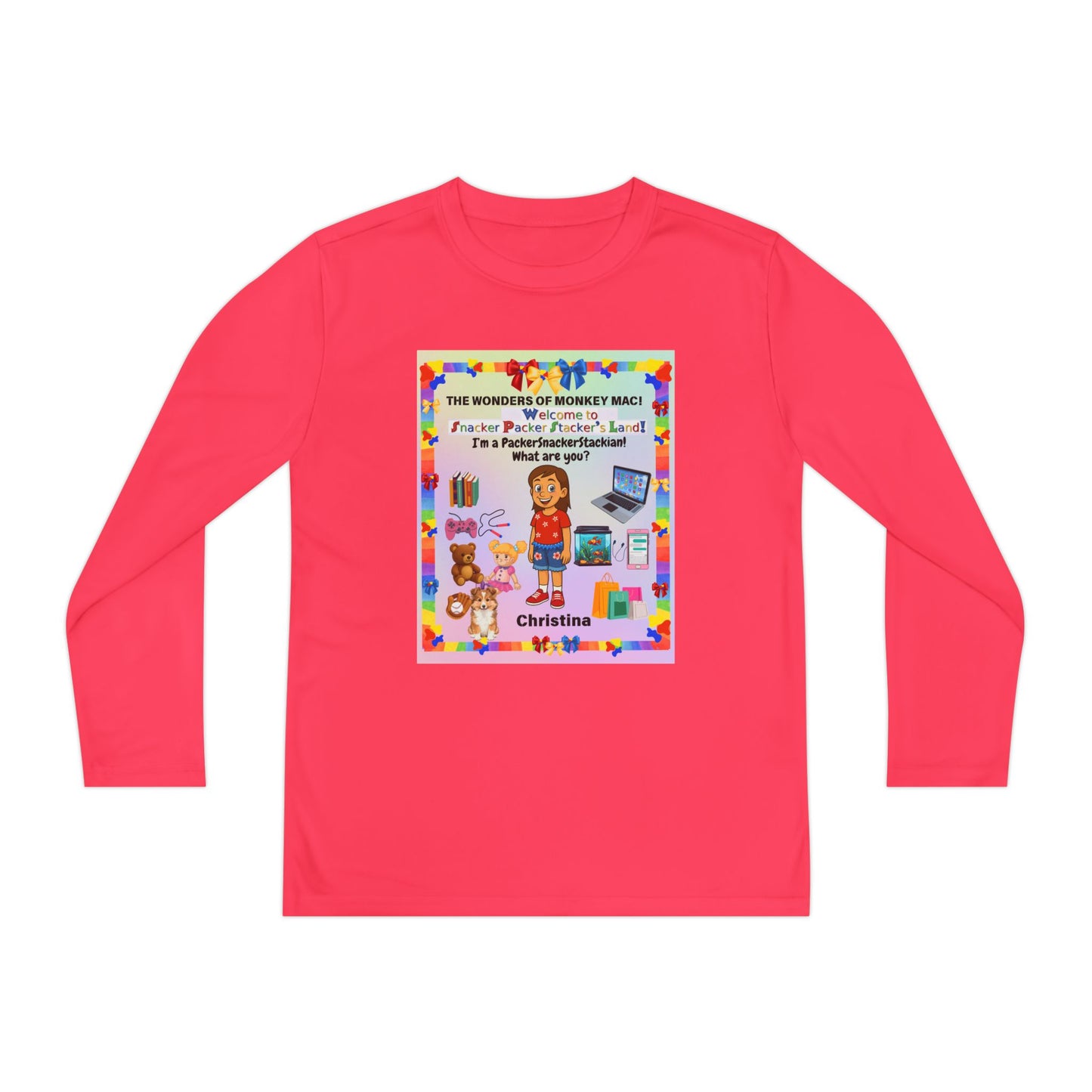 Youth Long Sleeve Tee — "I'm a Pantherchaser" Colorful Kids Reading & School Shirt