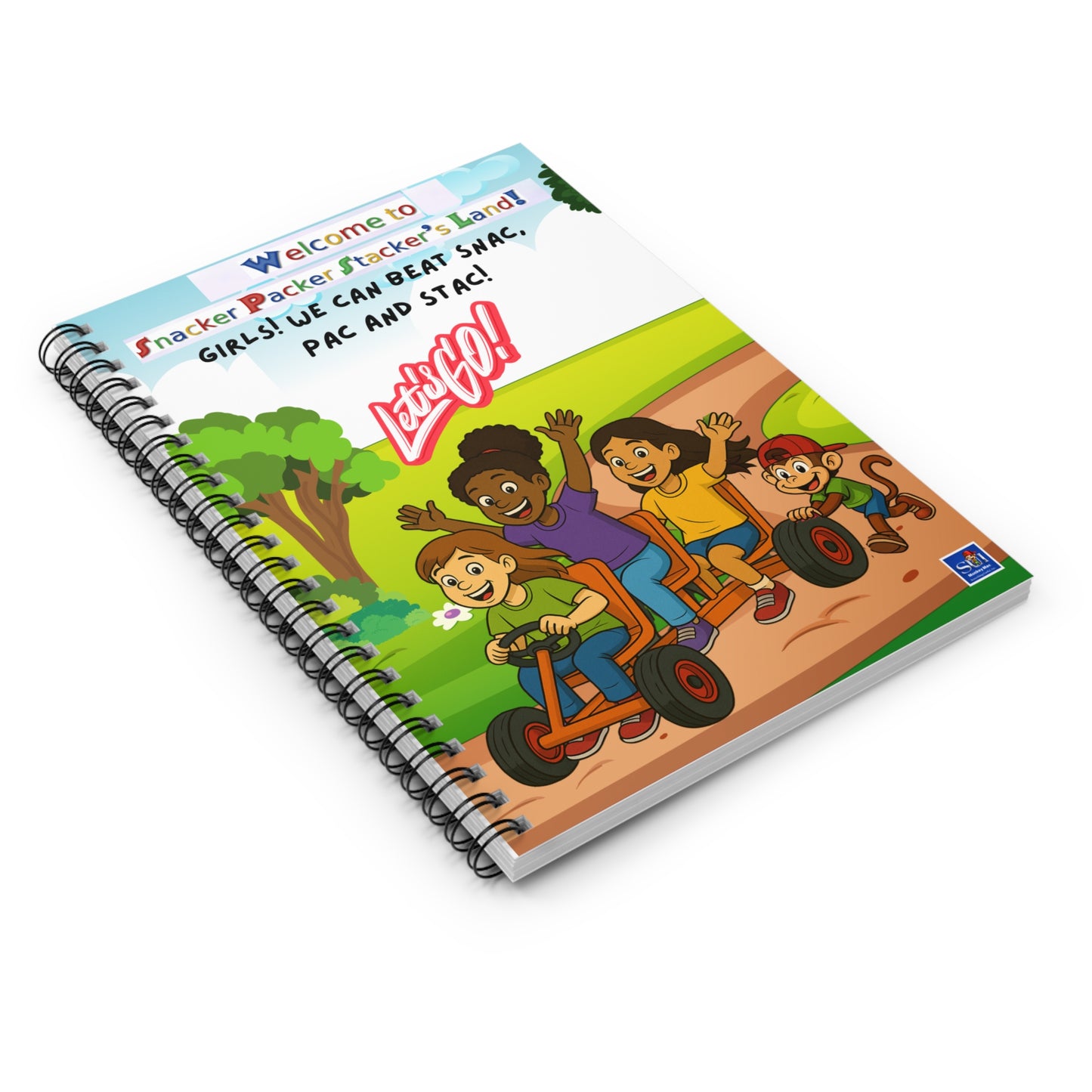Girls Go! Kids' Spiral Notebook — Fun Riding Adventure Ruled Journal