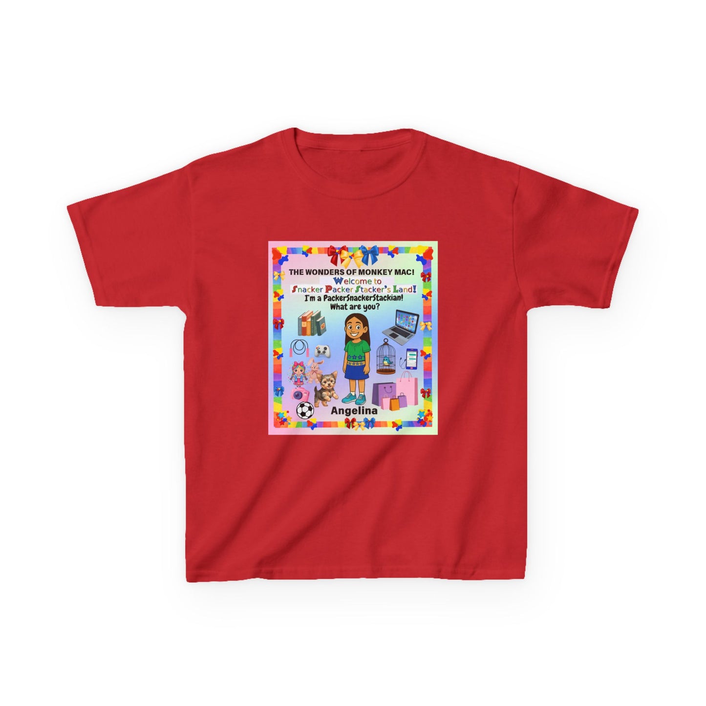 Youth Long Sleeve Tee — Personalized 'Angelina' Birthday/School Celebration Design
