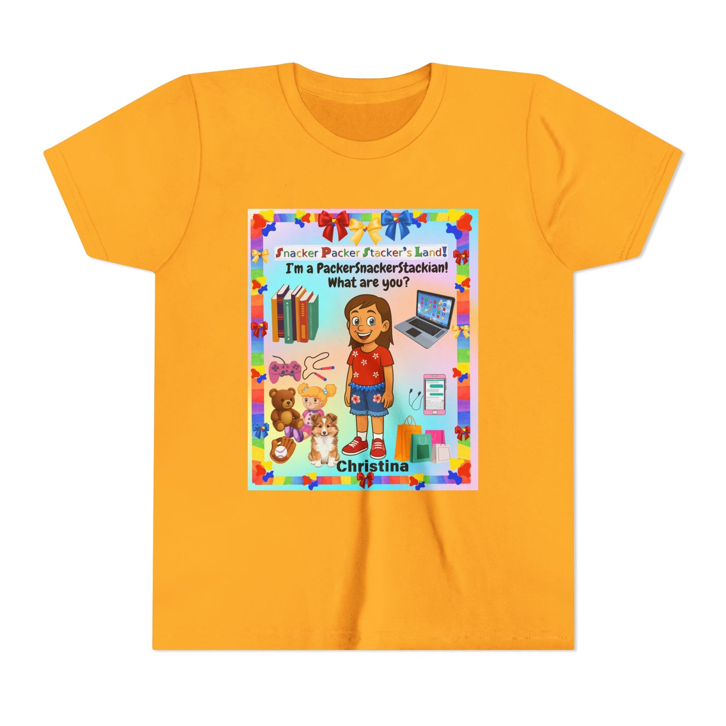 Youth Tee — Personalized "I'm a Packer/Sacker/Stackin' What are you?" Cartoon Kid Shirt