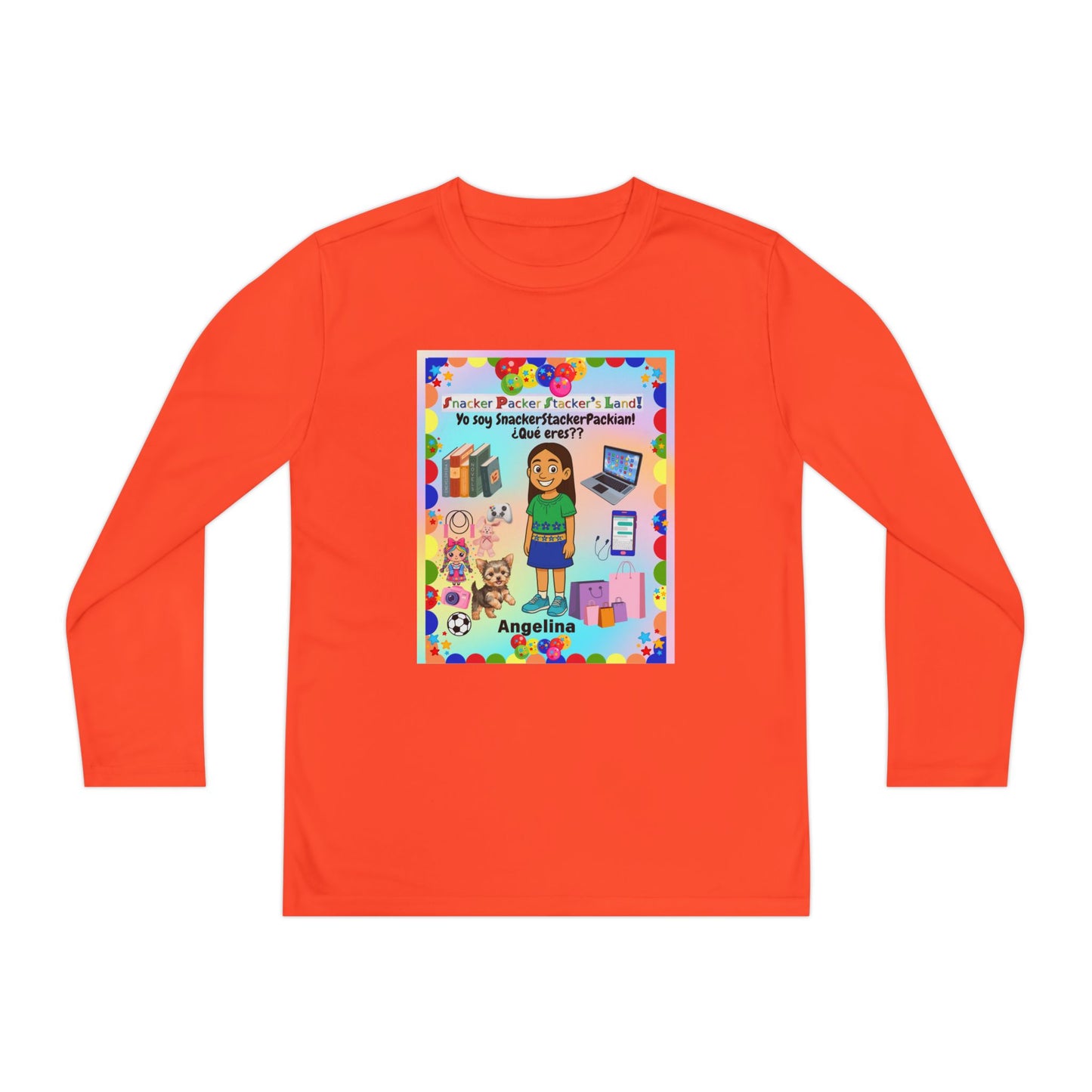 Youth Long Sleeve Tee — Personalized 'Angelina' Birthday/School Celebration Design