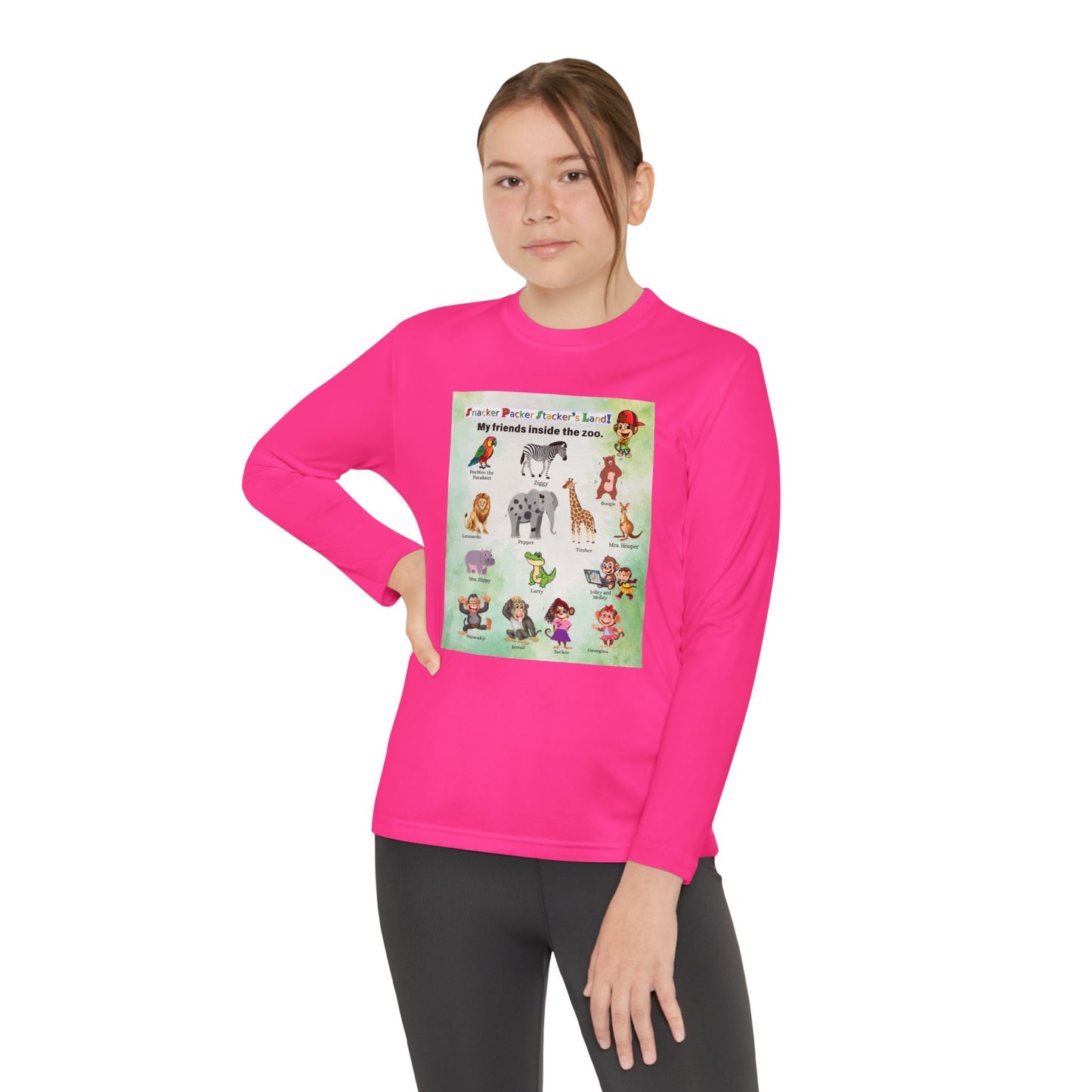 Youth Long Sleeve Competitor Tee - Animal Friends Adventure Design