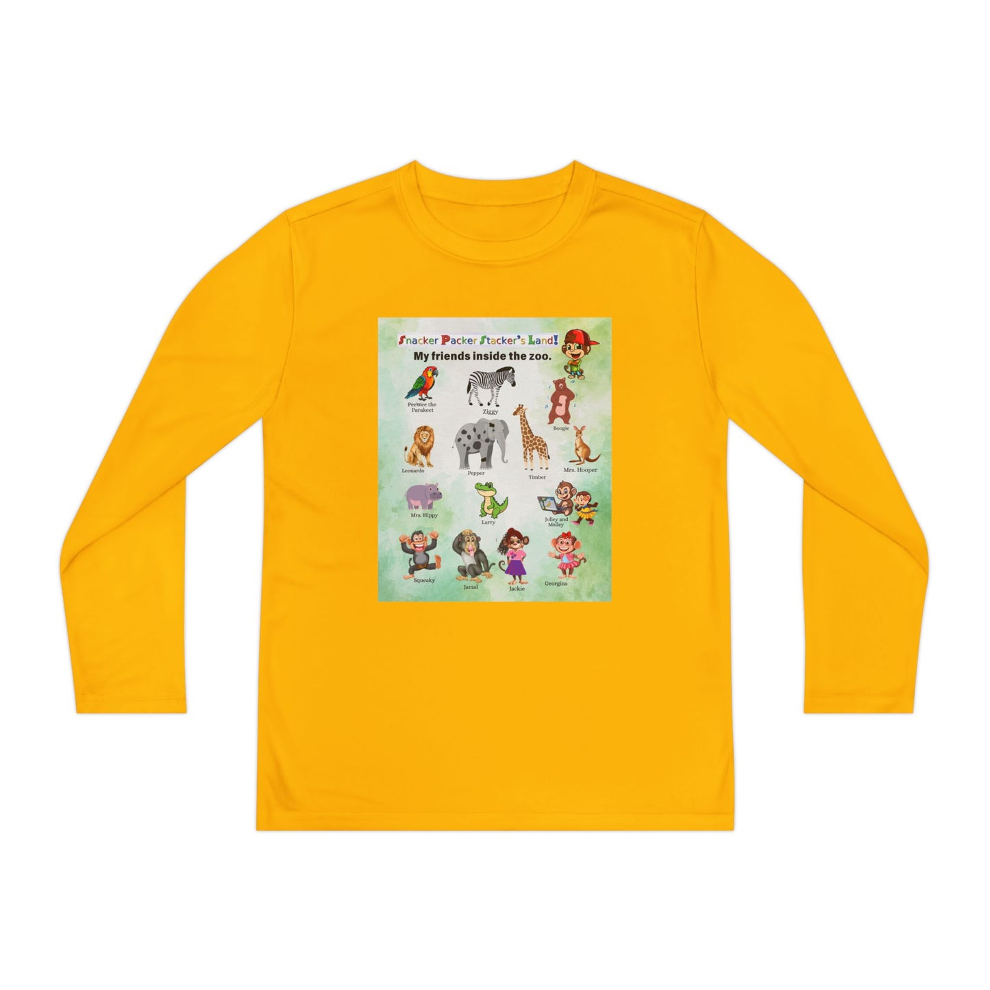 Youth Long Sleeve Competitor Tee - Animal Friends Adventure Design